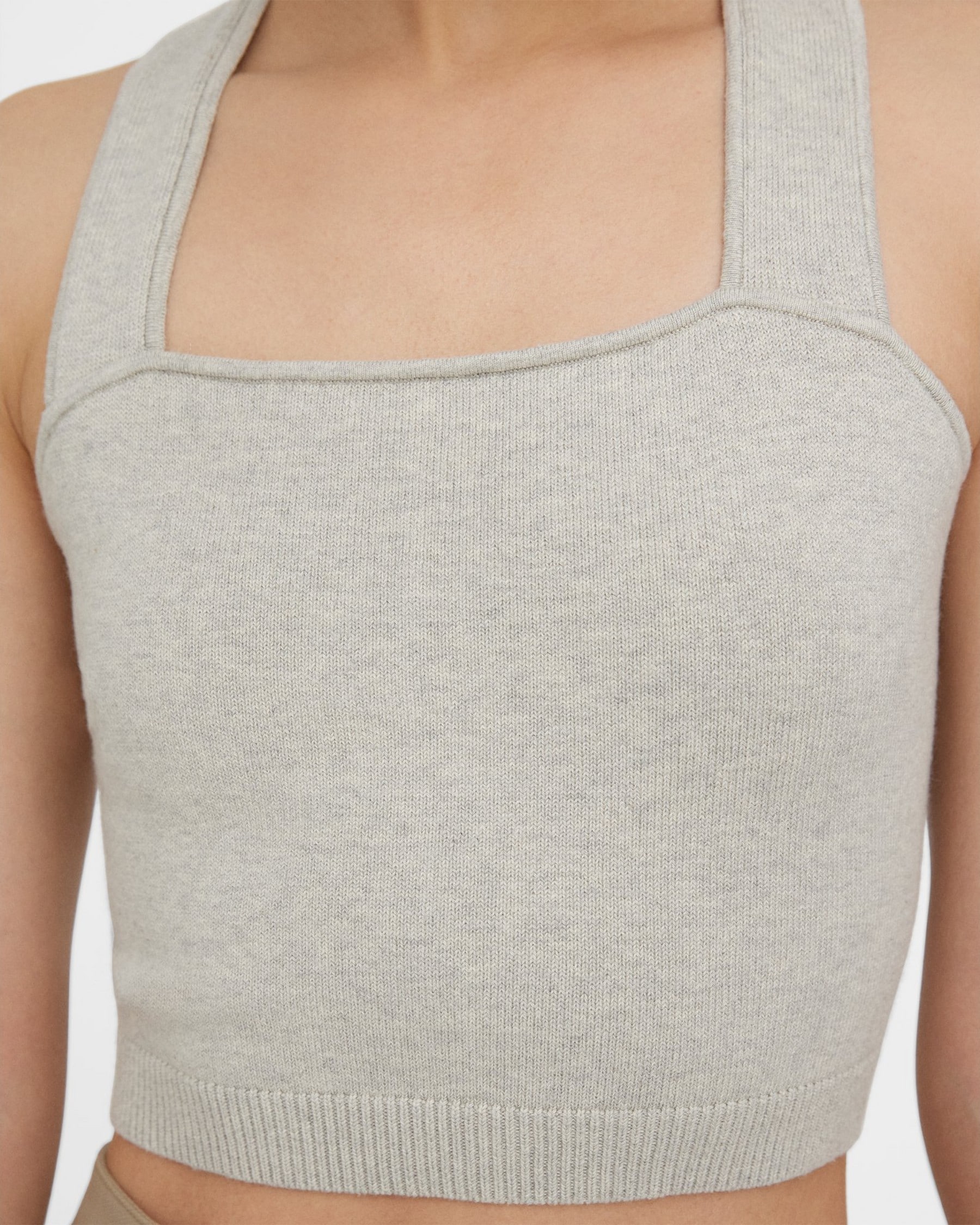 Cropped Tank Top in Cotton-Cashmere