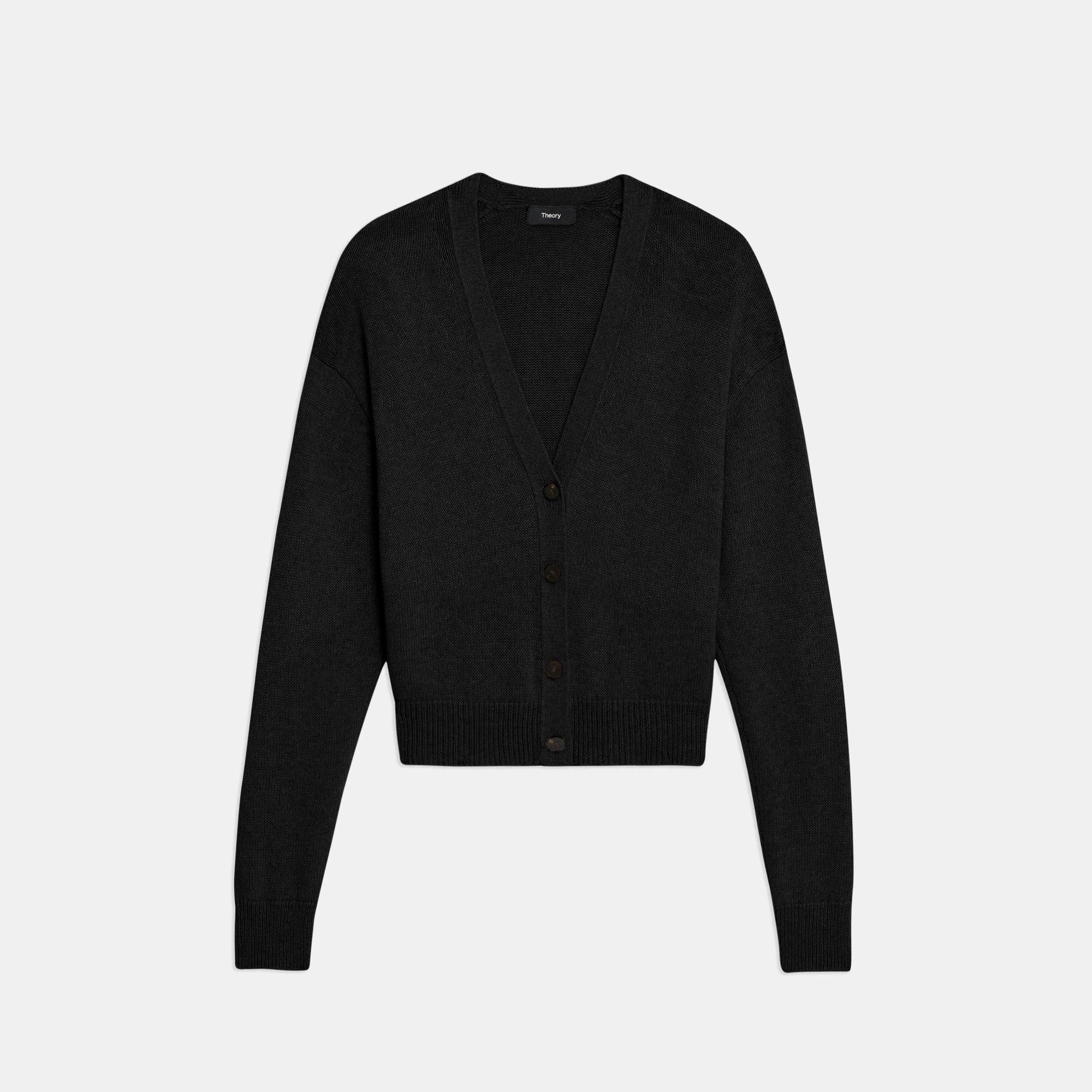 Cotton-Cashmere V-Neck Cardigan | Theory