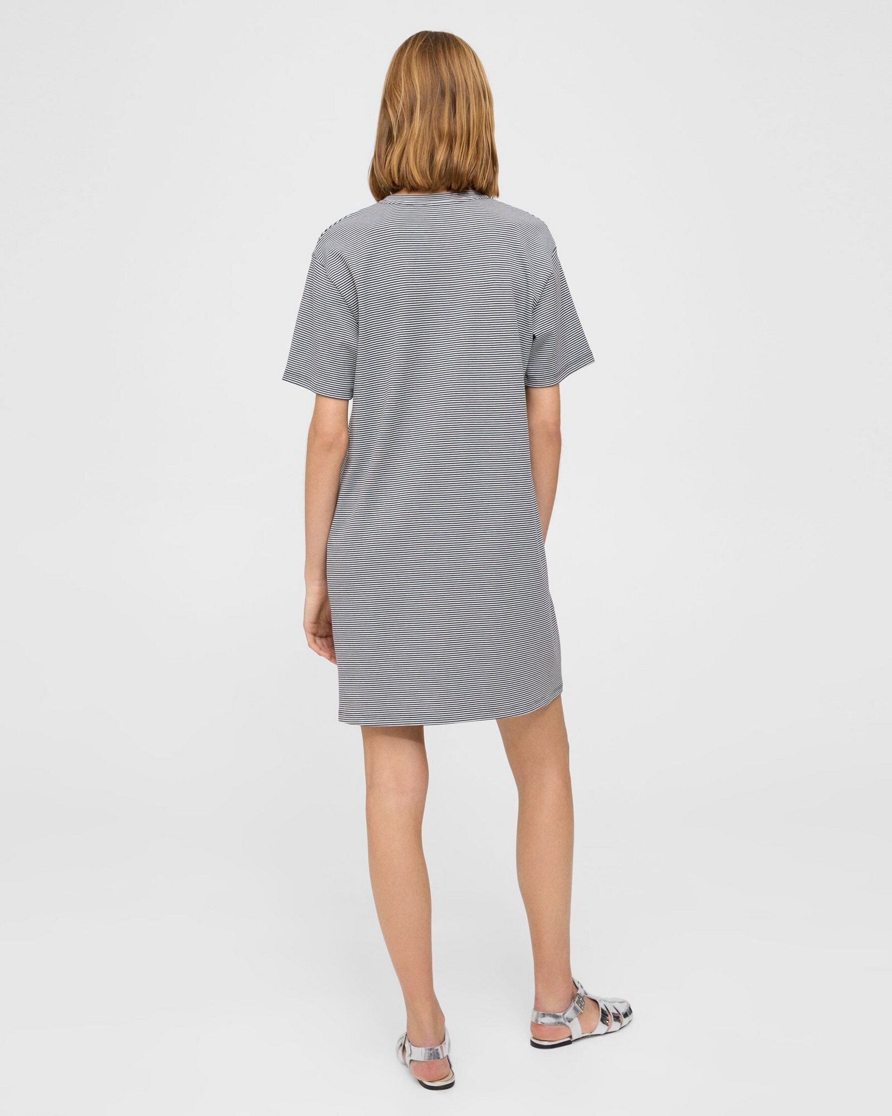 Perfect T-Shirt Dress in Striped Cotton Jersey