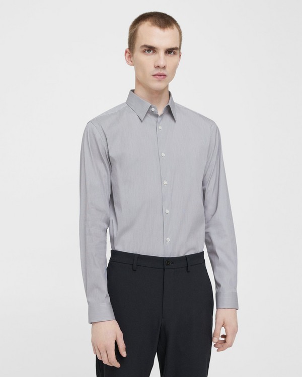 Irving Shirt in Striped Cotton Blend