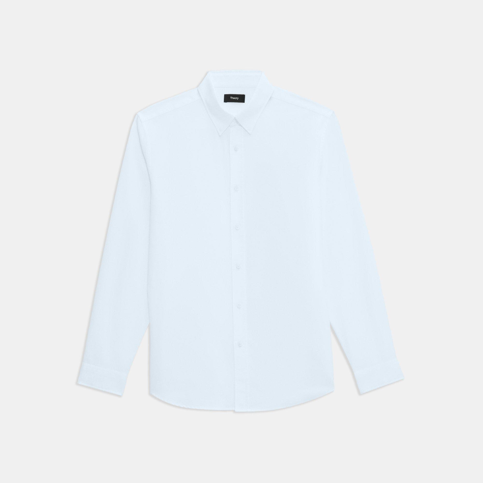 Blue Oxford Cotton Irving Shirt | Theory