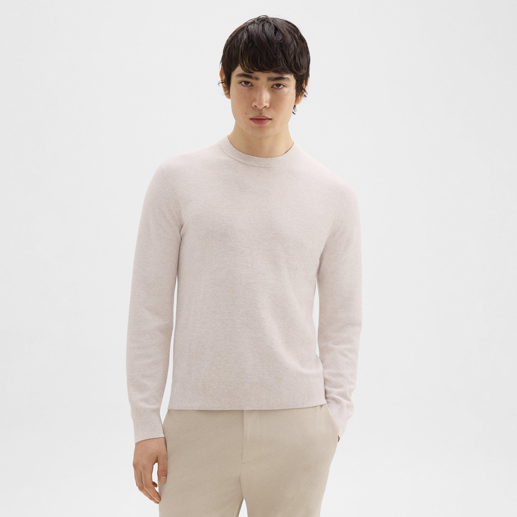 띠어리 Theory Riland Sweater in Light Bilen,MELANGE IVORY