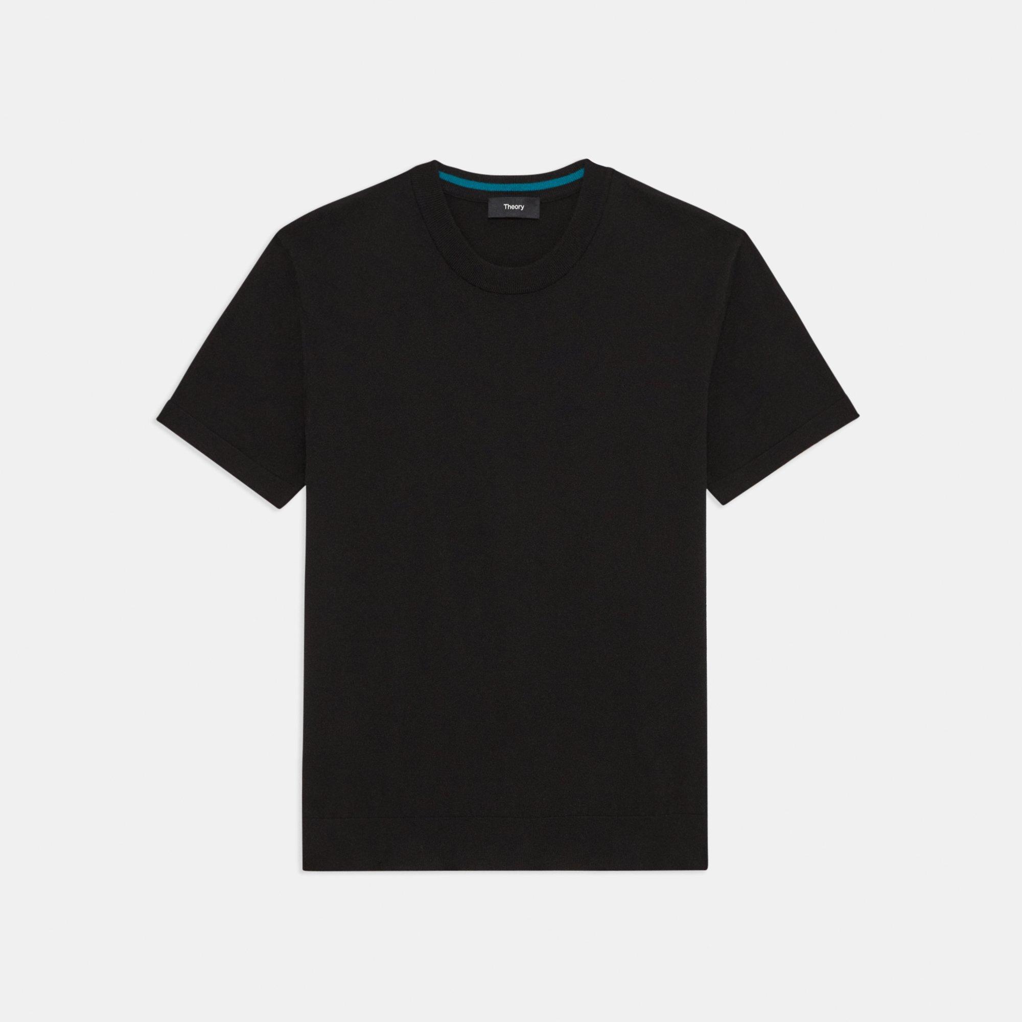 Sarior Short-Sleeve Sweater in Fine Bilen