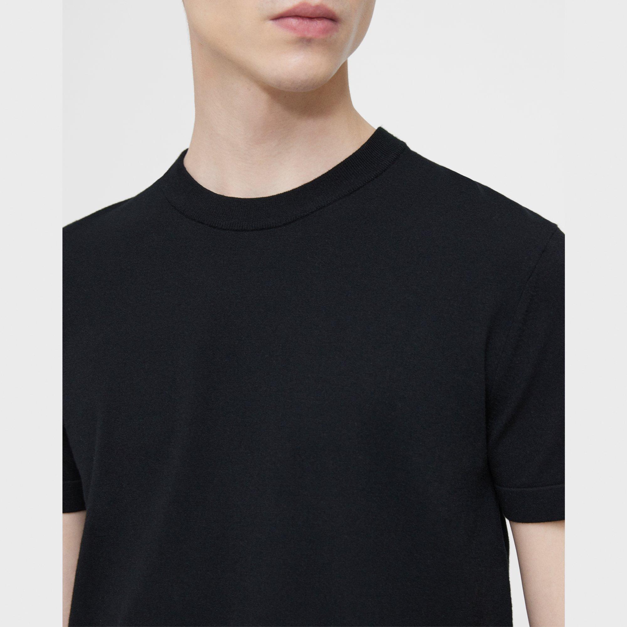 Sarior Short-Sleeve Sweater in Fine Bilen