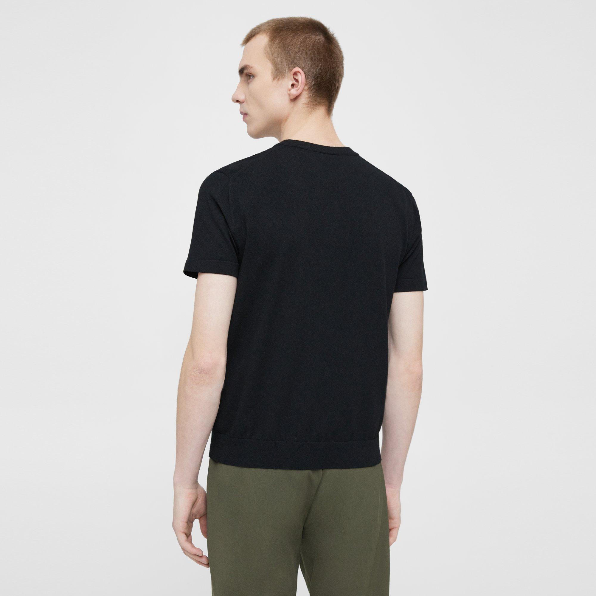 Sarior Short-Sleeve Sweater in Fine Bilen