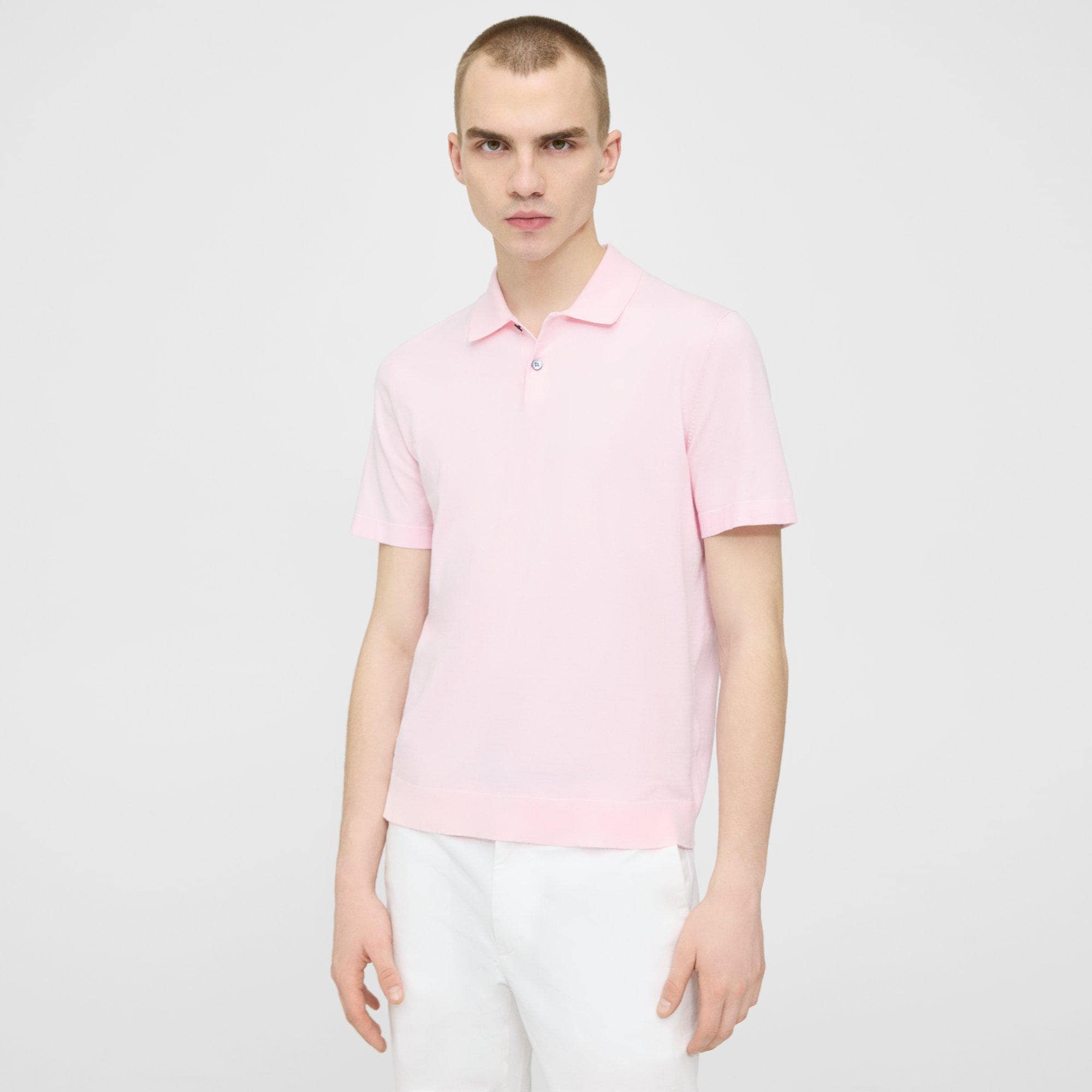 Pink Fine Bilen Goris Polo Shirt | Theory