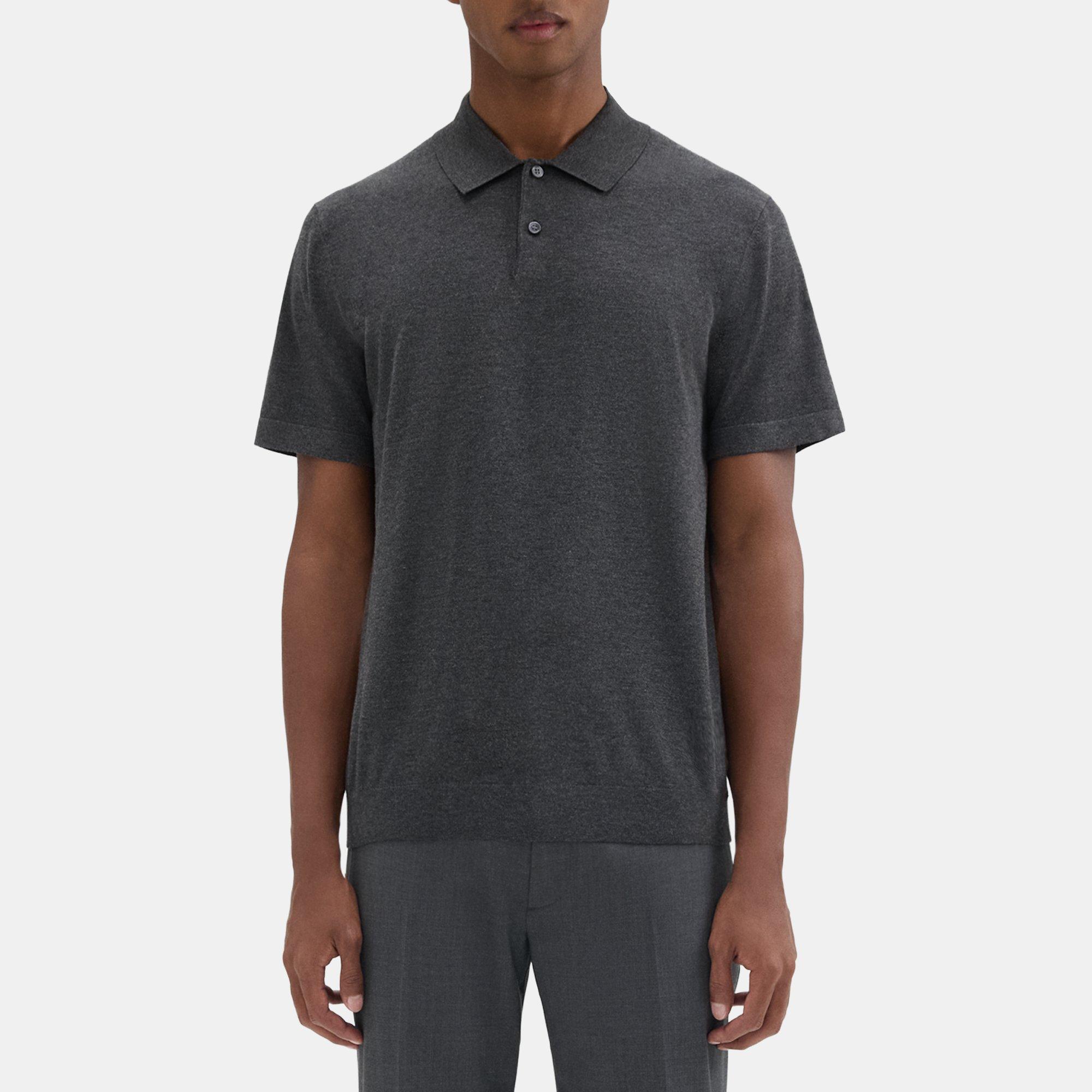 Theory Goris Polo Shirt in Light Bilen