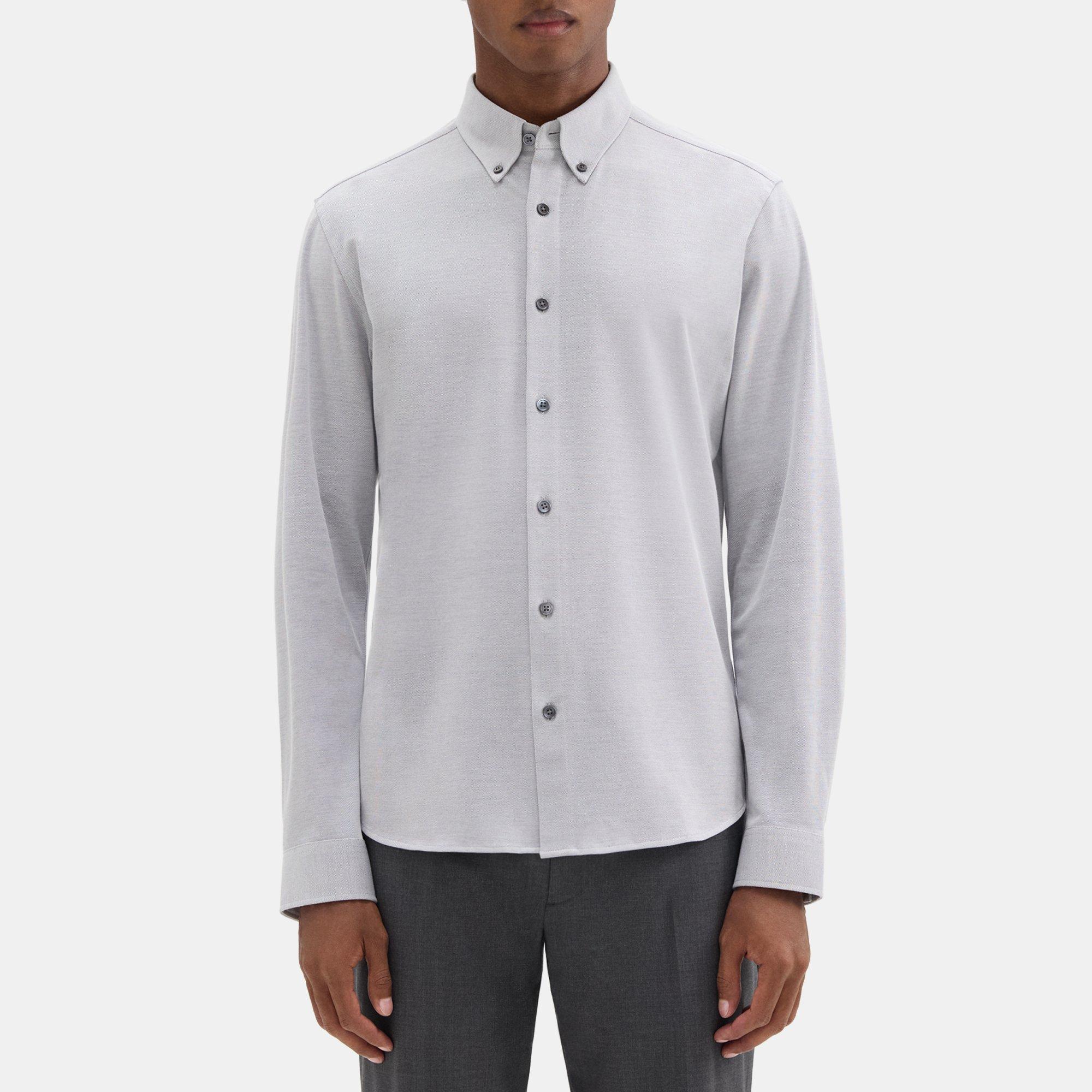 Theory Alfred Shirt in Structured Pique