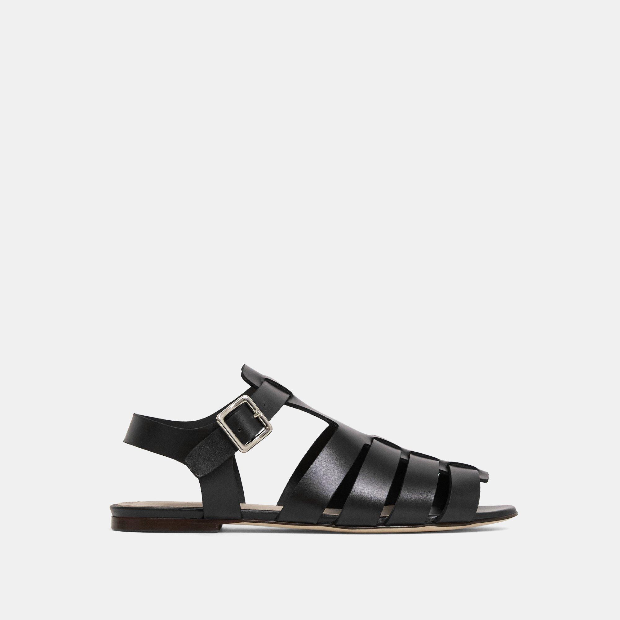 Theory Fisherman Sandal in Leather