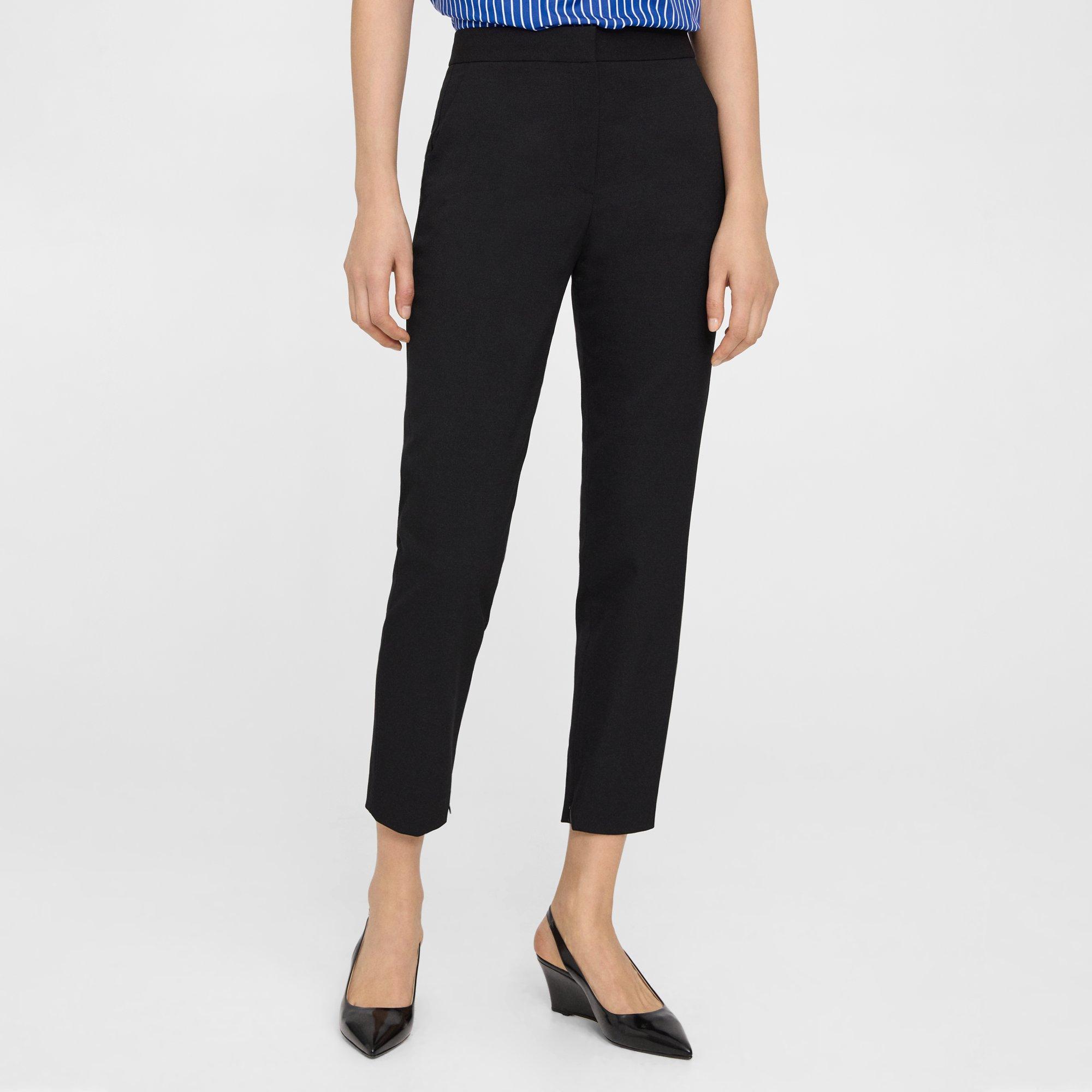 Fitted Pant in Textured Gabardine