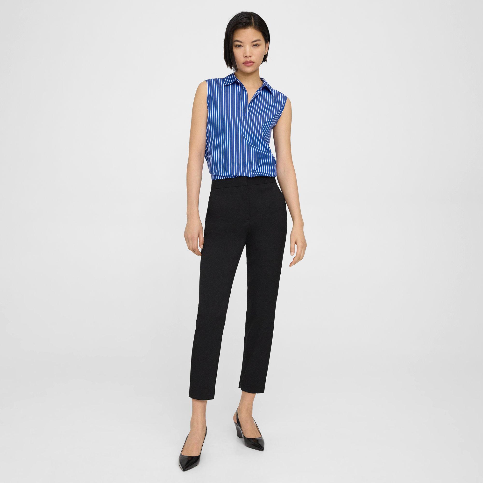 Fitted Pant in Textured Gabardine