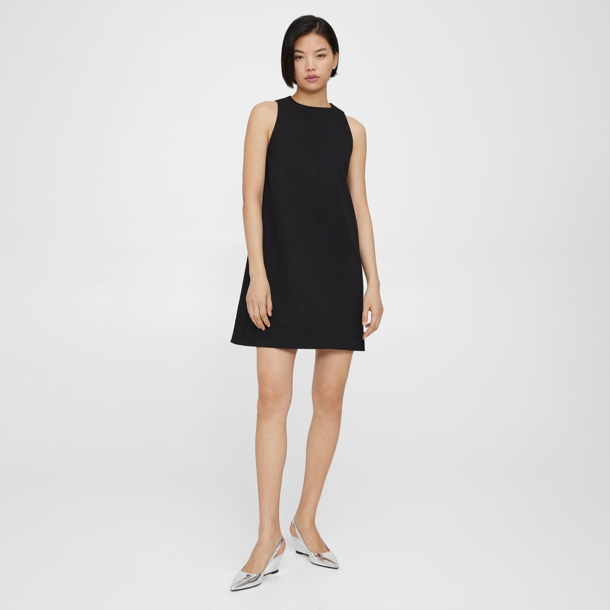 Shift Dress in Textured Gabardine