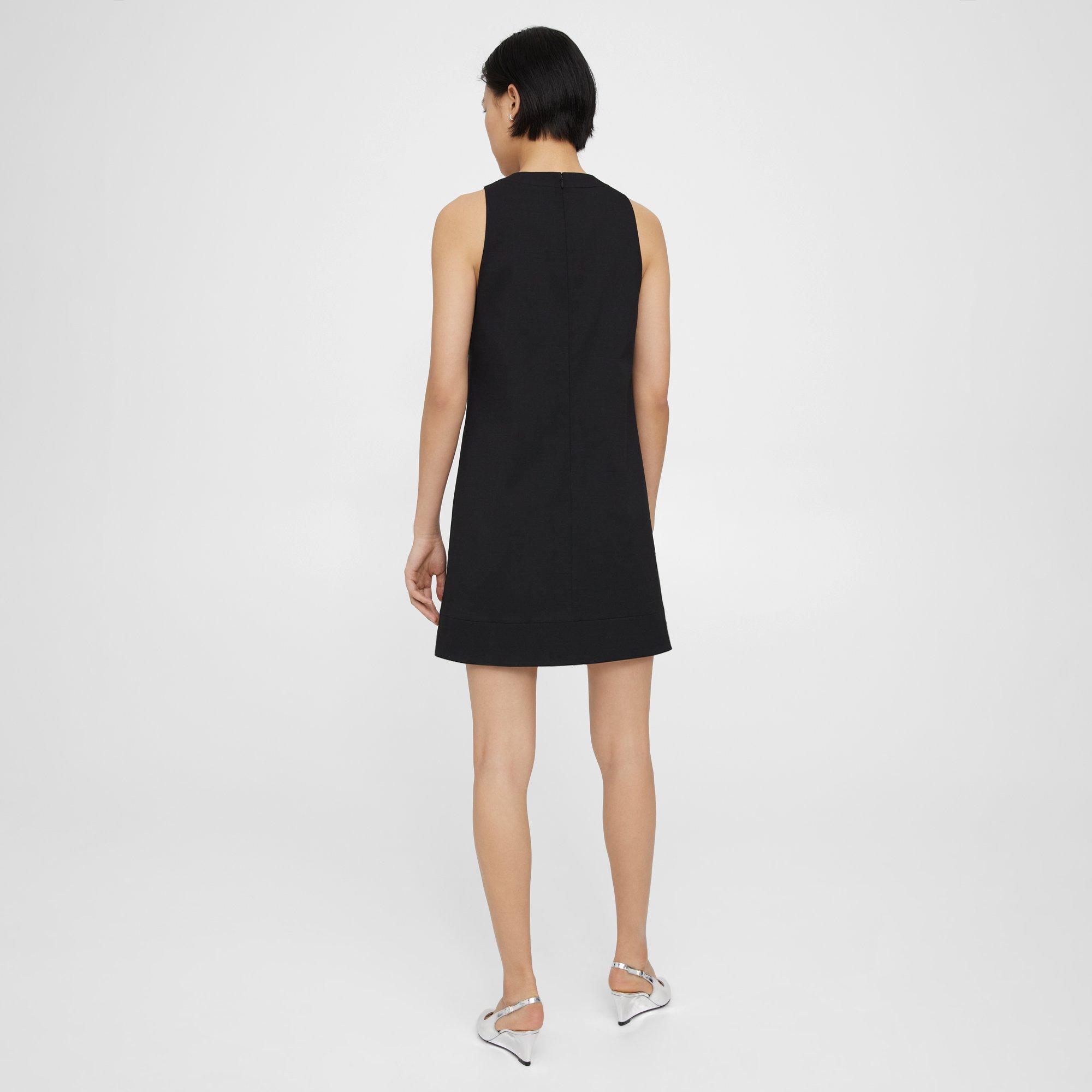 Shift Dress in Textured Gabardine