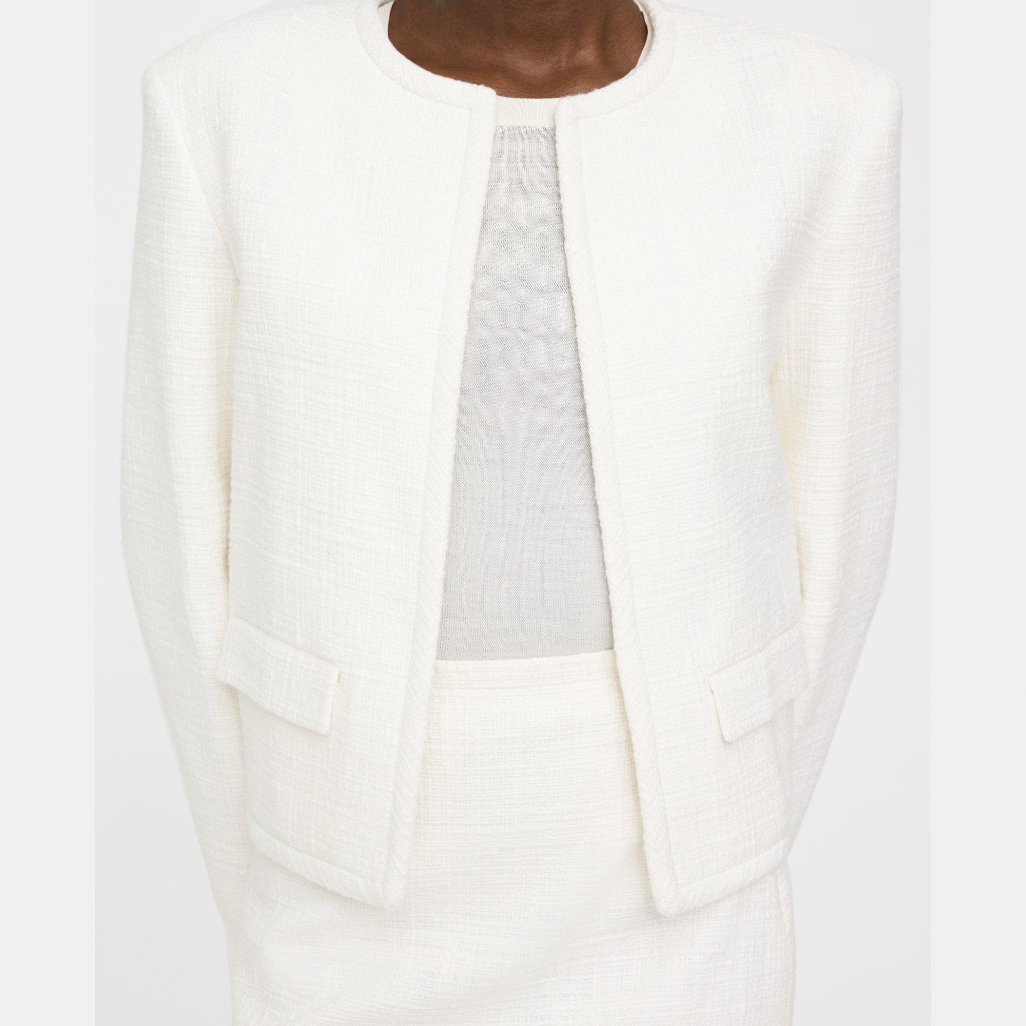 Cropped Jacket in Cotton Tweed