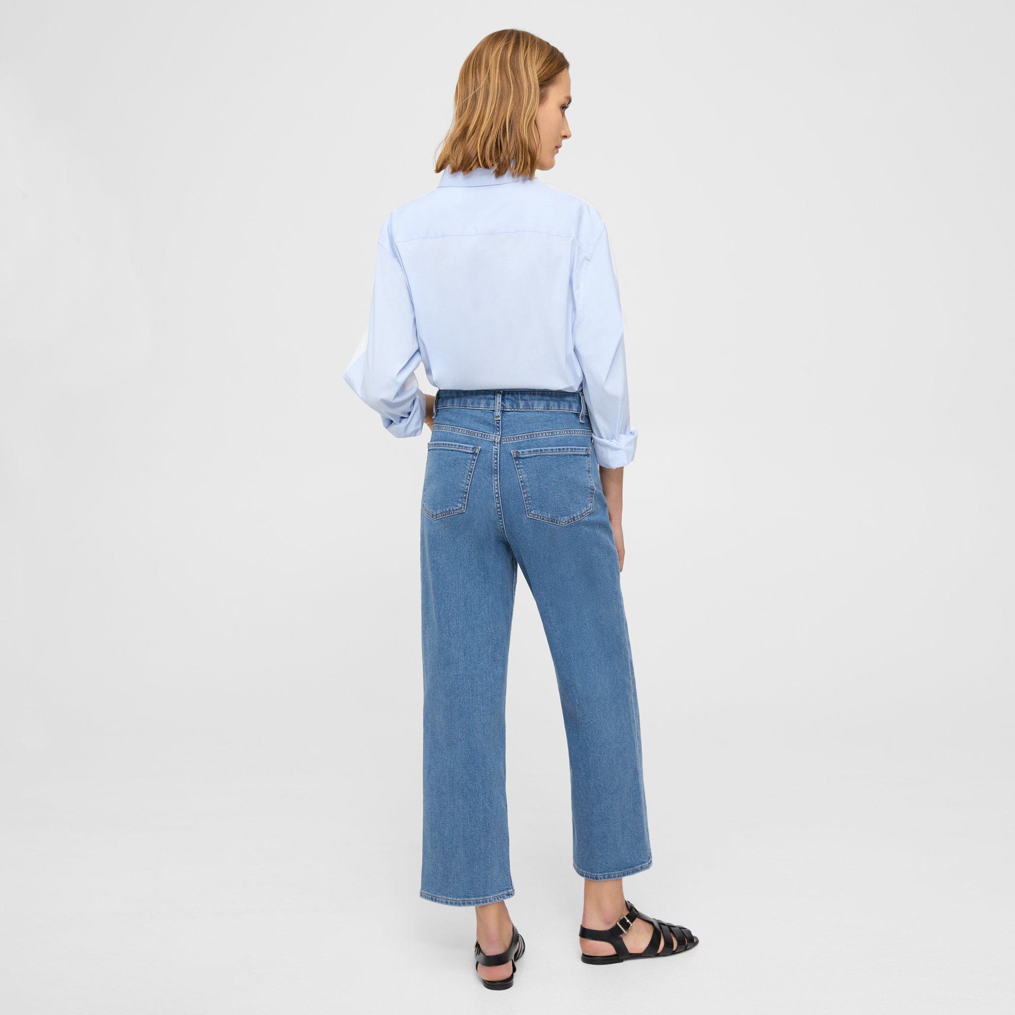 High-Waist Straight-Leg Jean in Stretch Denim