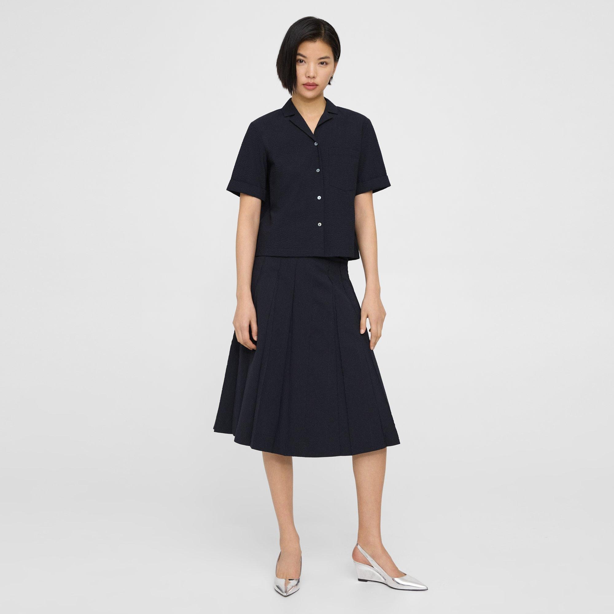 Seersucker Camp Shirt | Theory