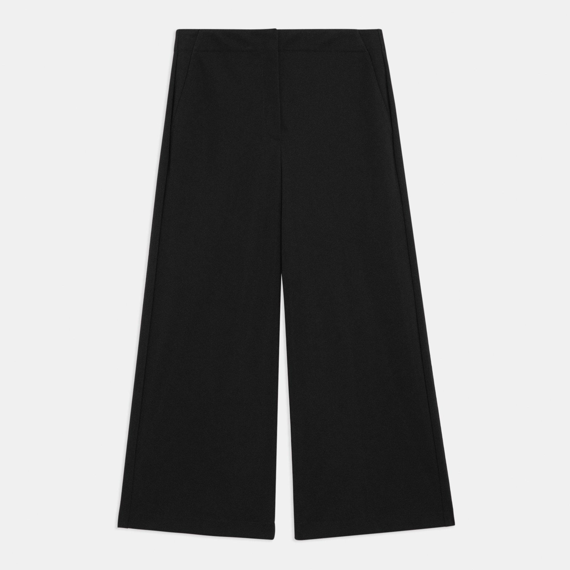 Cropped Wide-Leg Pant in Precision Ponte