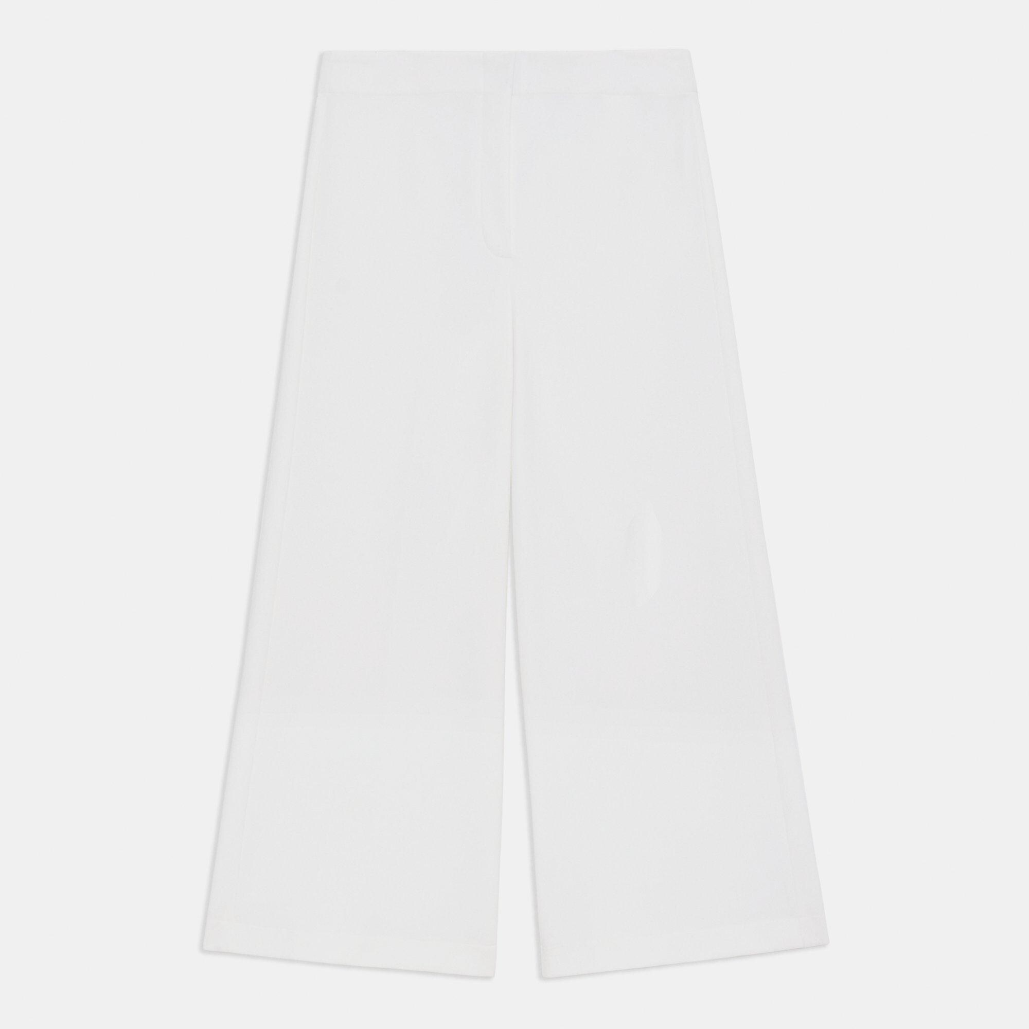 Cropped Wide-Leg Pant in Precision Ponte