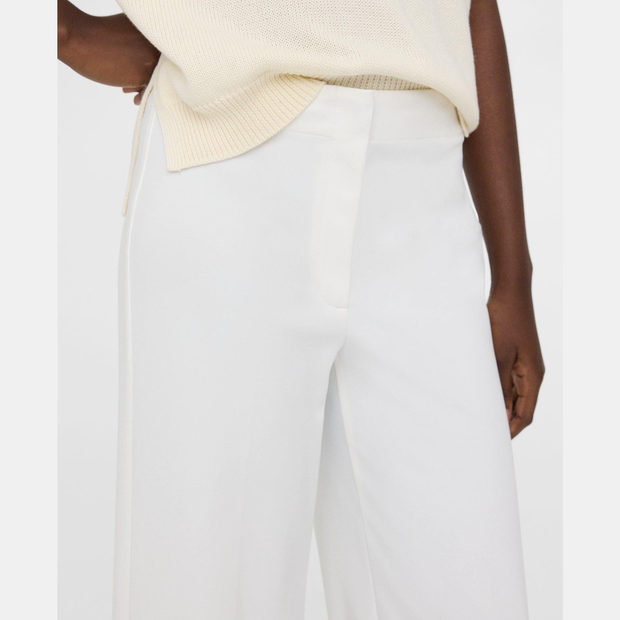 Precision Ponte Cropped Wide-Leg Pant