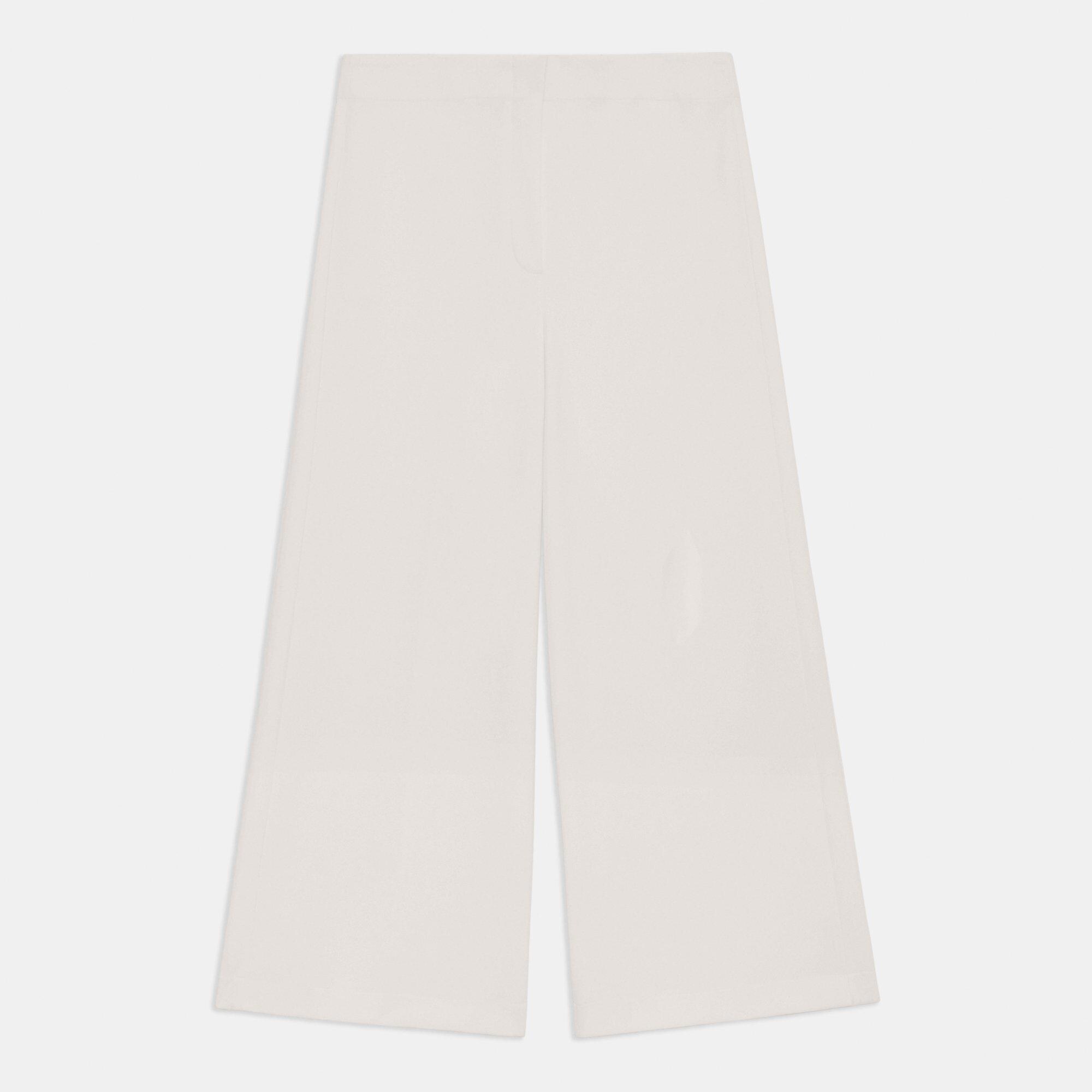 Cropped Wide-Leg Pant in Precision Ponte