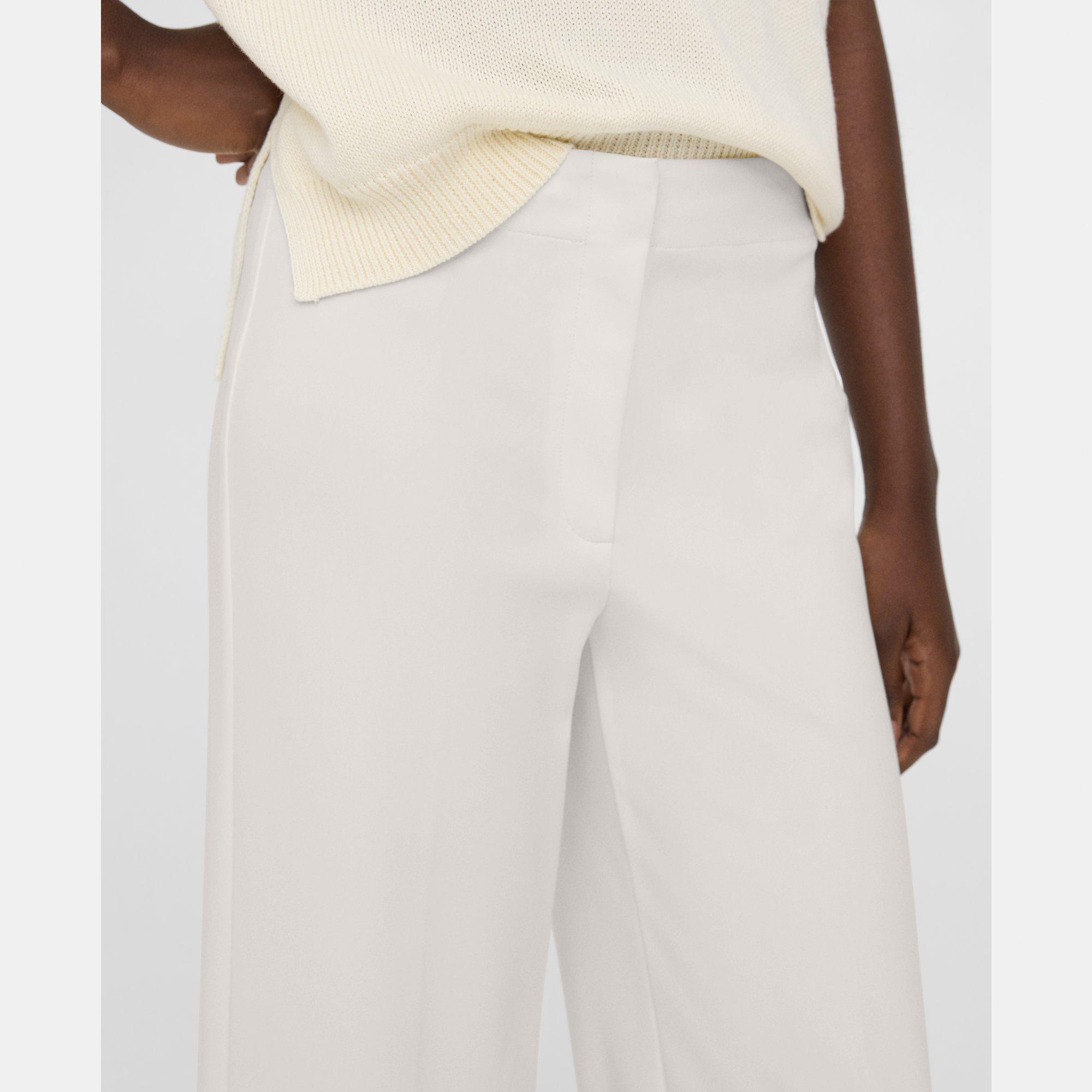 Cropped Wide-Leg Pant in Precision Ponte