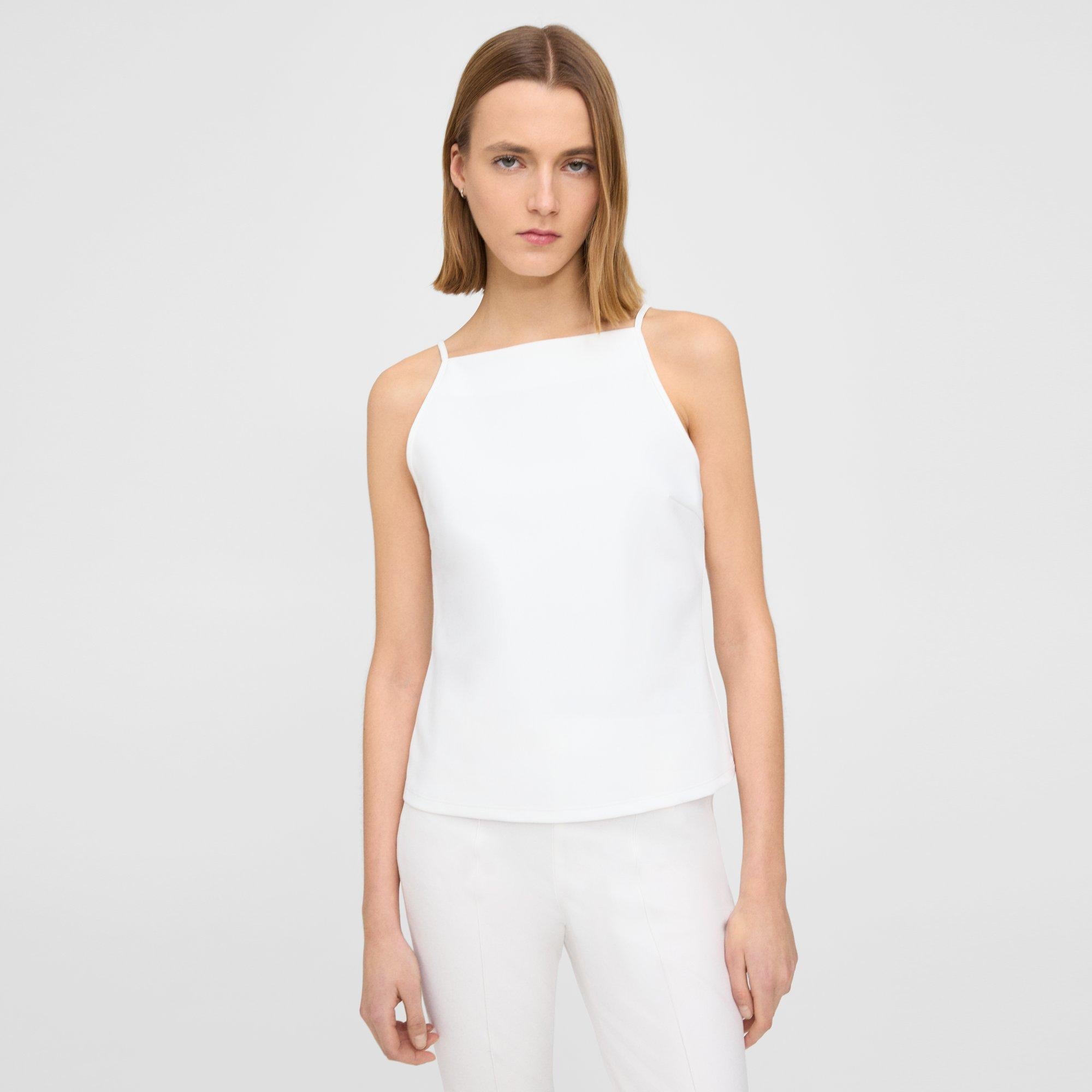 Square Neck Tank Top in Precision Ponte