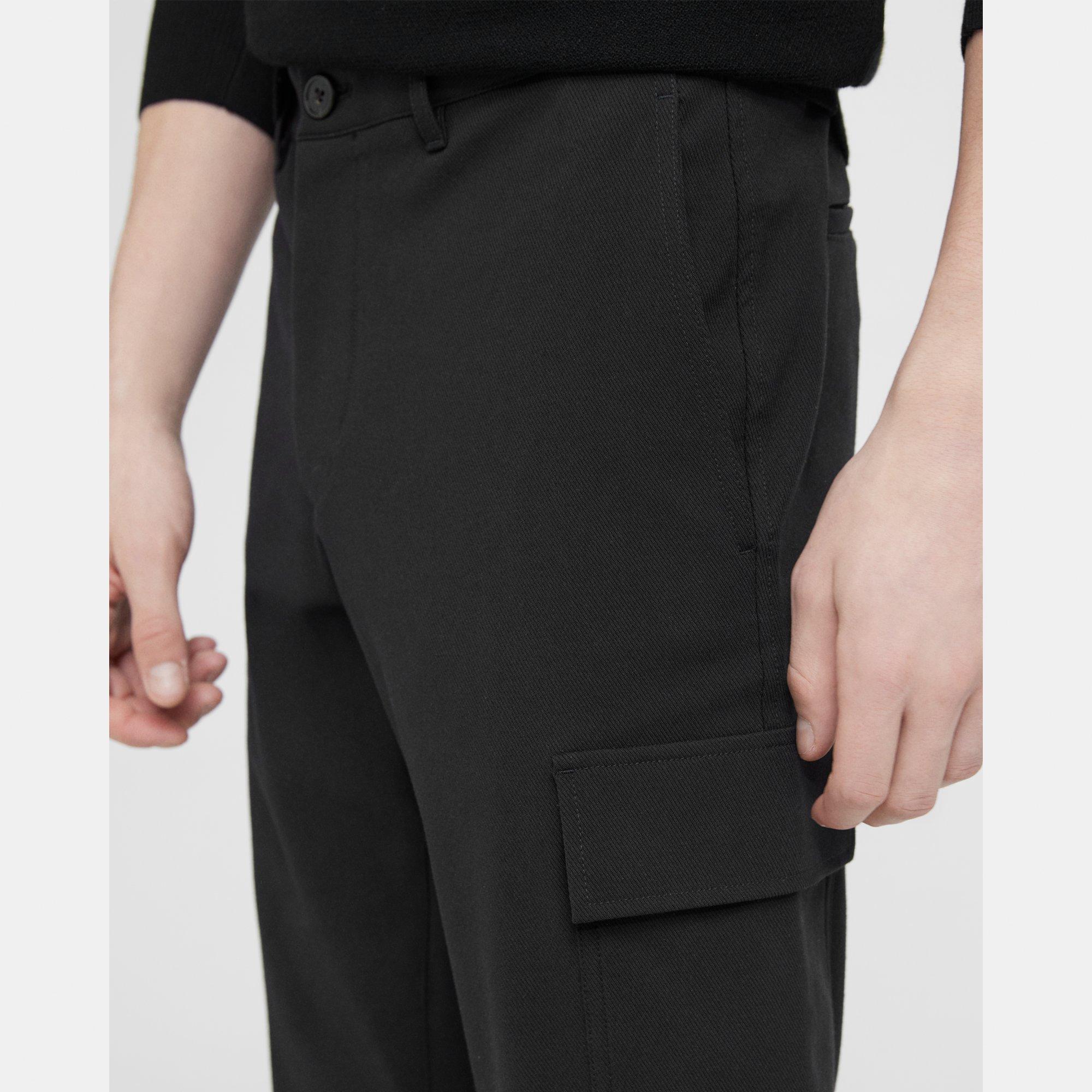 Black Neoteric Twill Zaine Cargo Pant | Theory