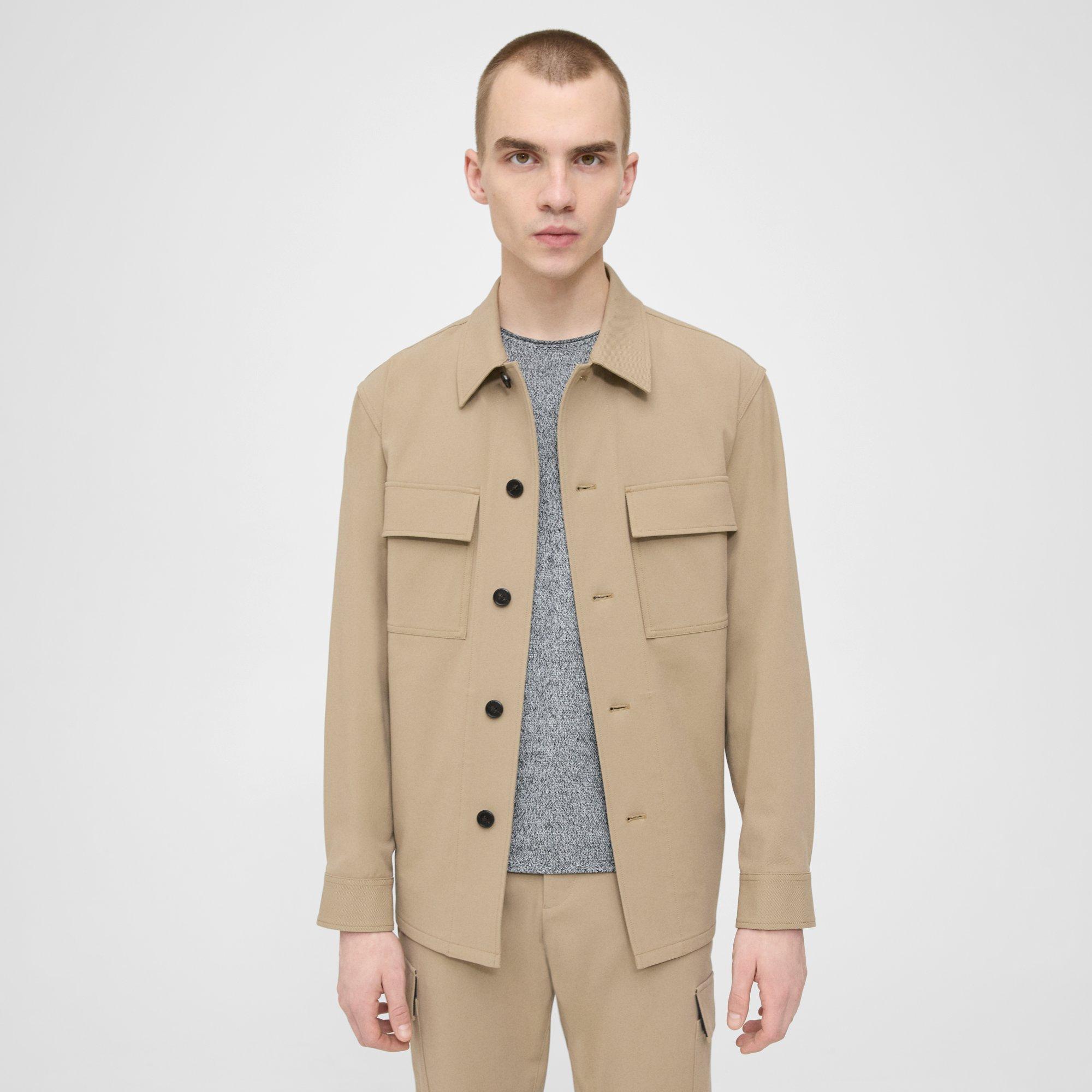 Brown Neoteric Twill Clyfford Shirt Jacket | Theory