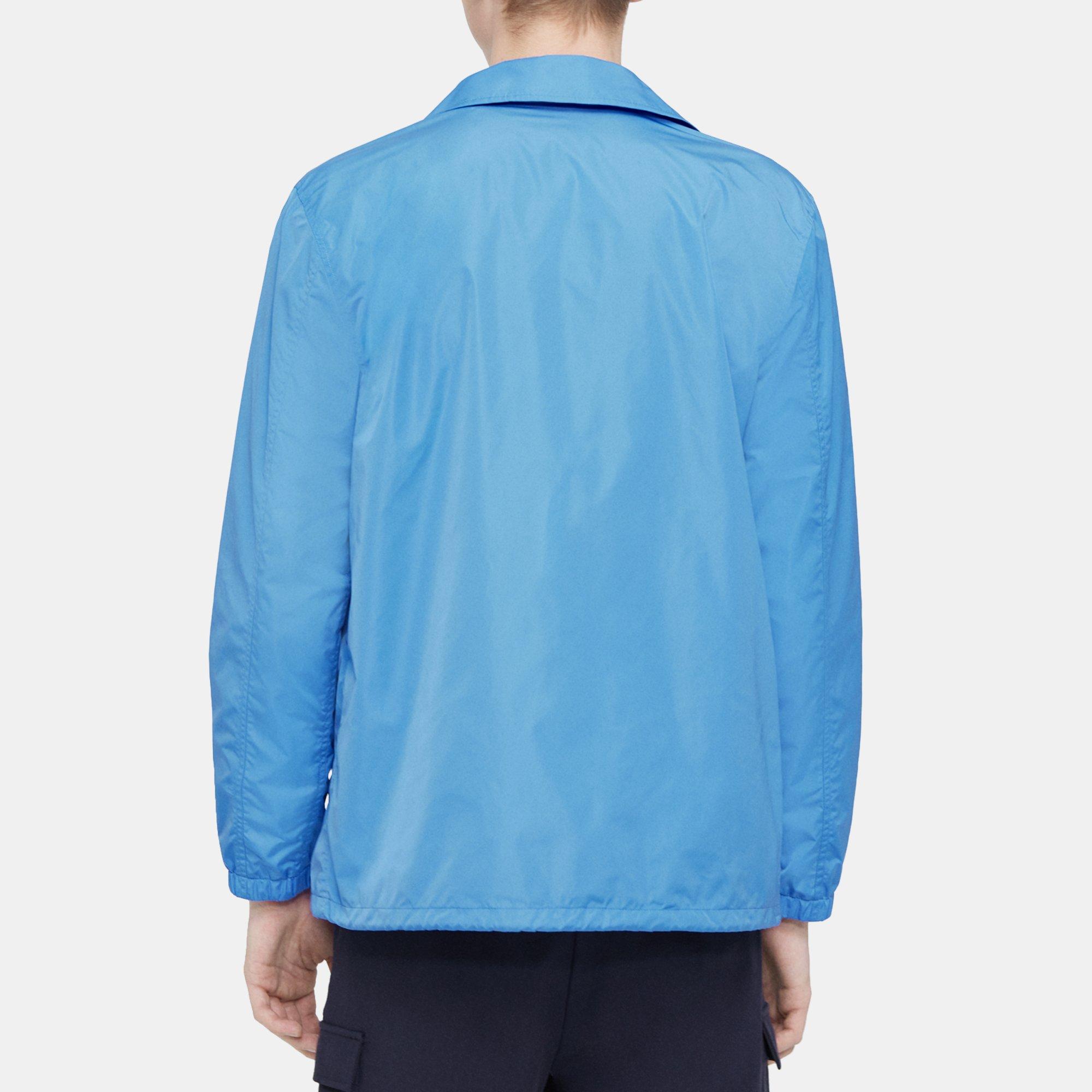 Blue Nylon Coach Jacket | Theory