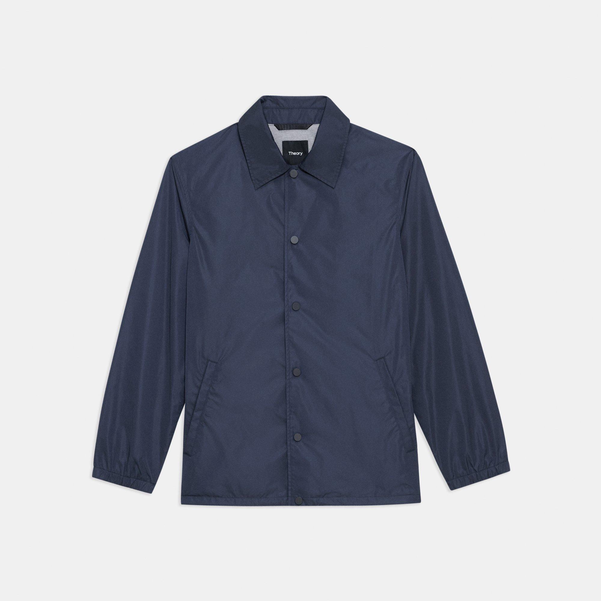 Blue Nylon Coach Jacket | Theory