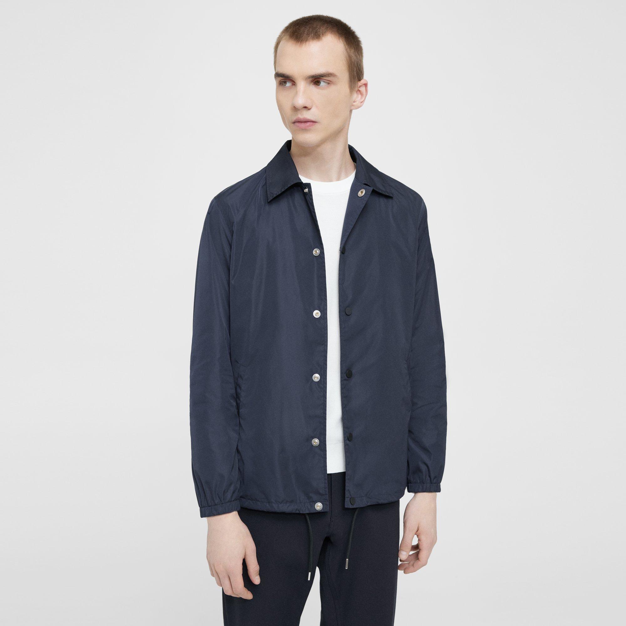 AG] Nylon Mesh Coach Jacket - Blue - ANGLAN