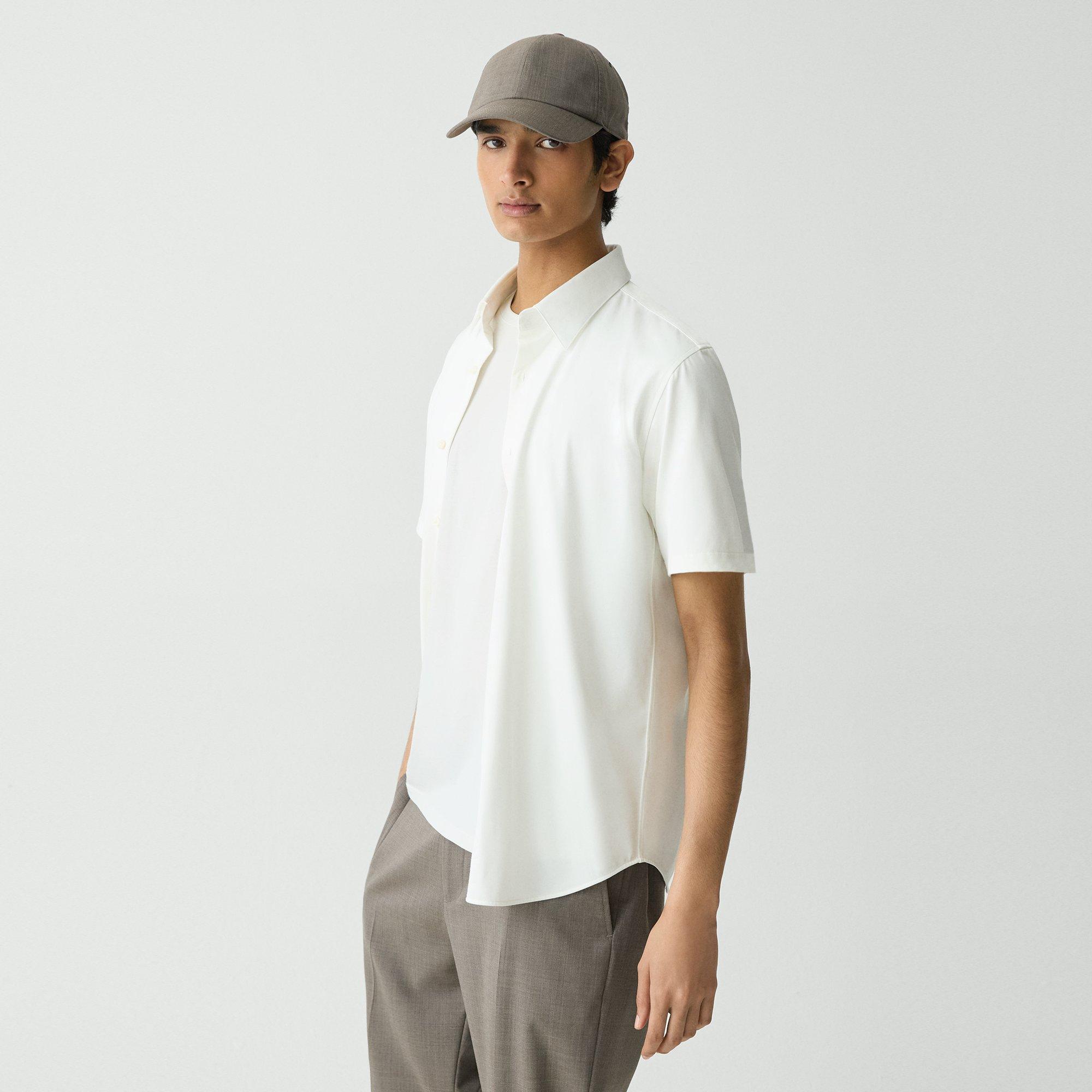 Irving Short-Sleeve Shirt in Structure Knit