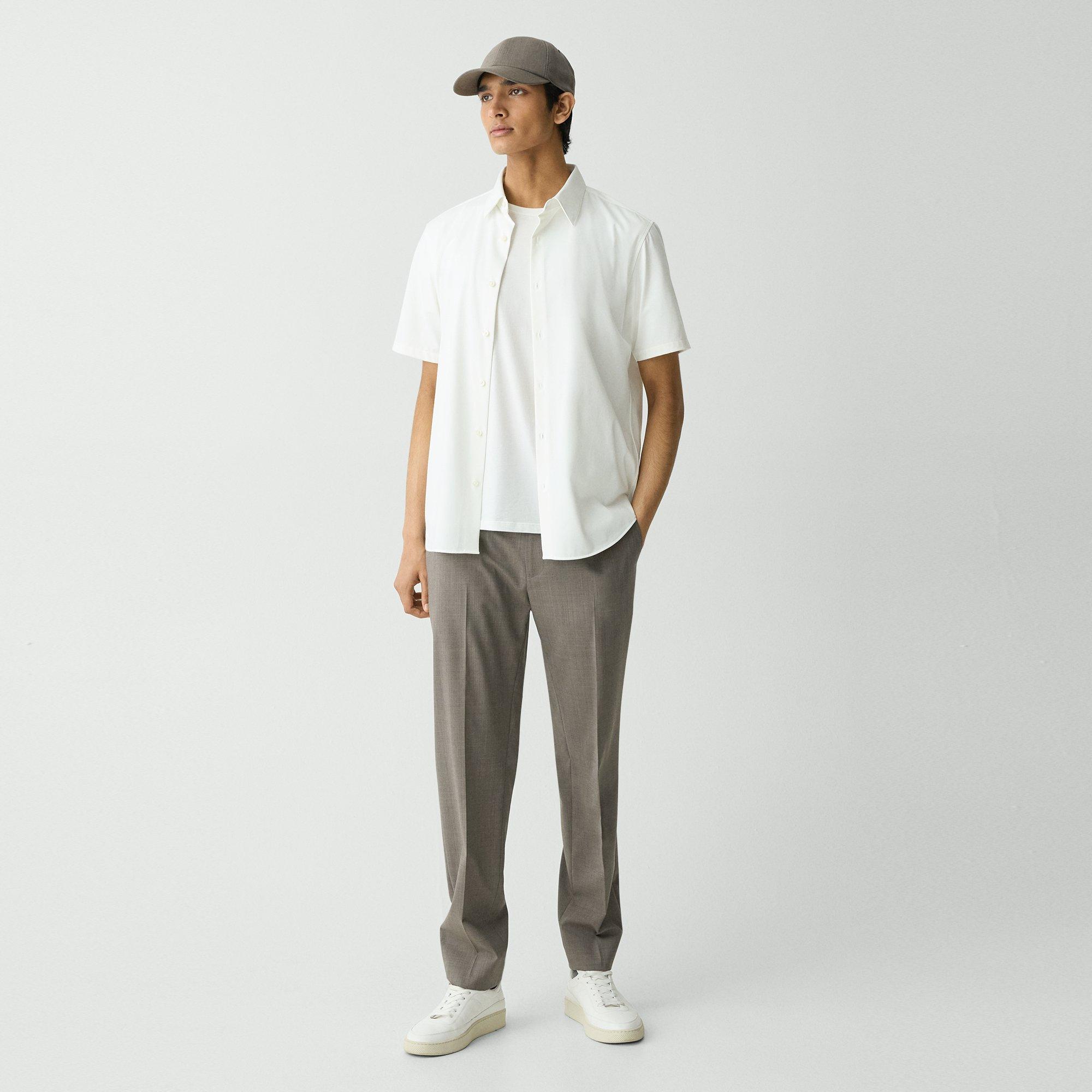 Irving Short-Sleeve Shirt in Structure Knit