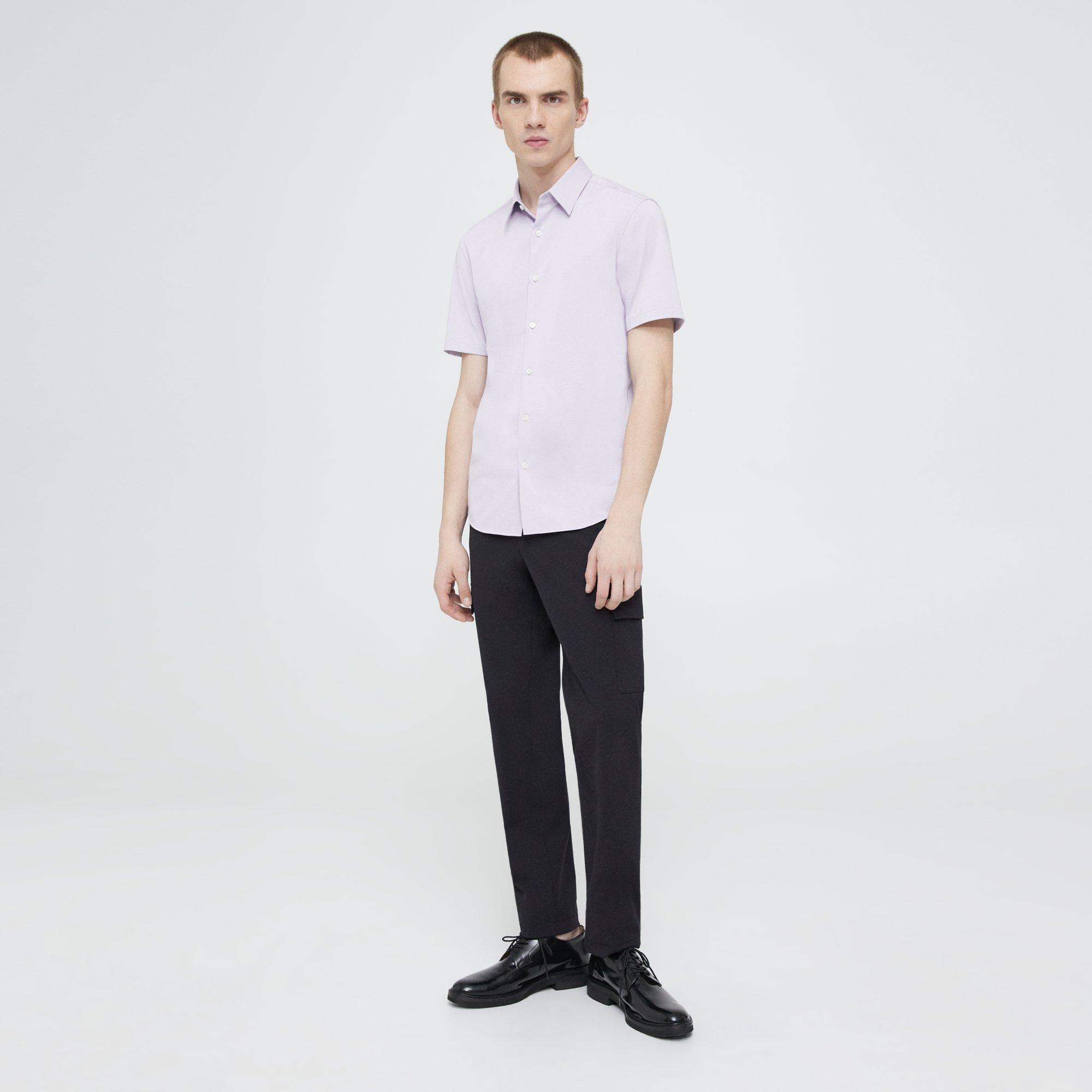 Irving Short-Sleeve Shirt in Structure Knit