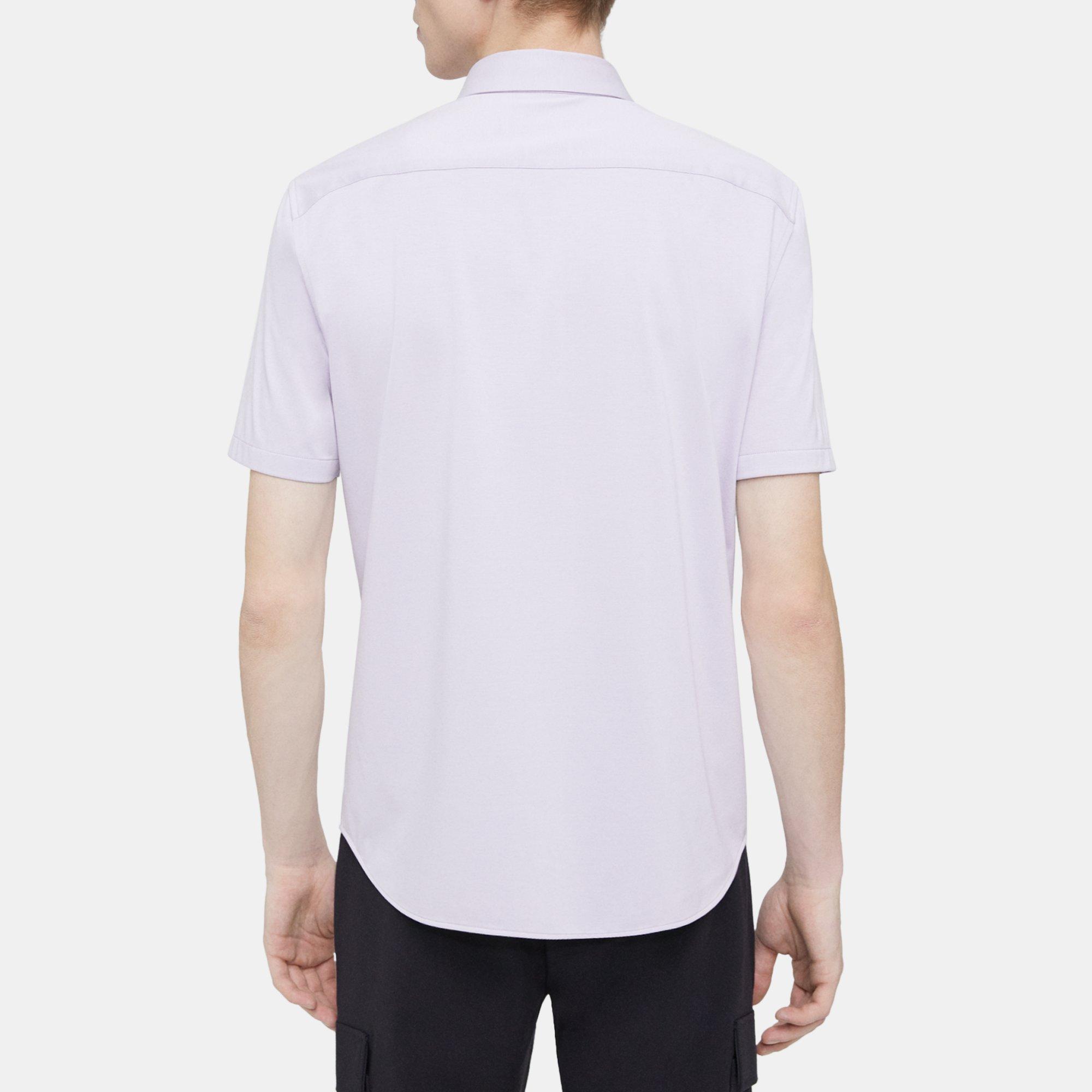 Irving Short-Sleeve Shirt in Structure Knit