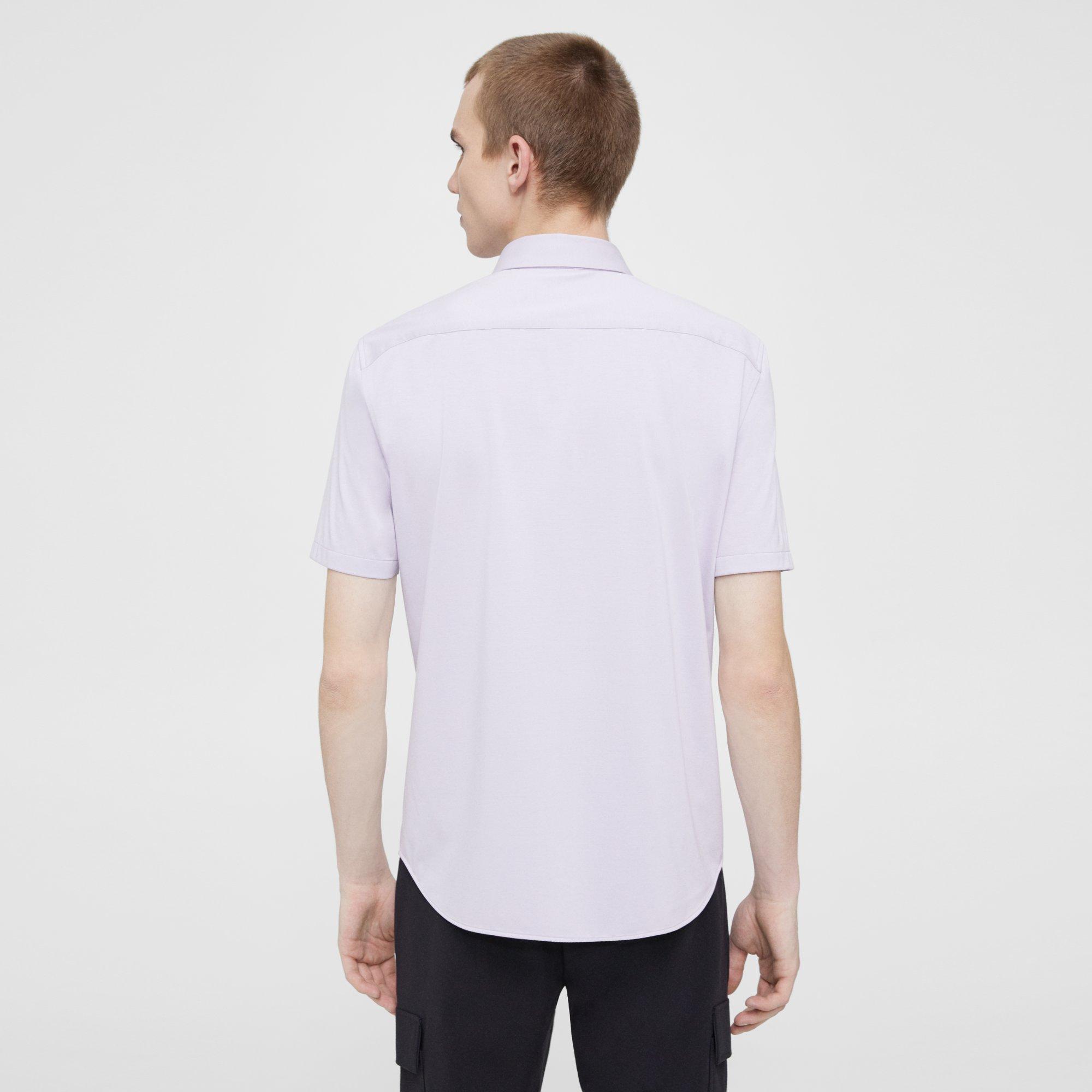 Irving Short-Sleeve Shirt in Structure Knit