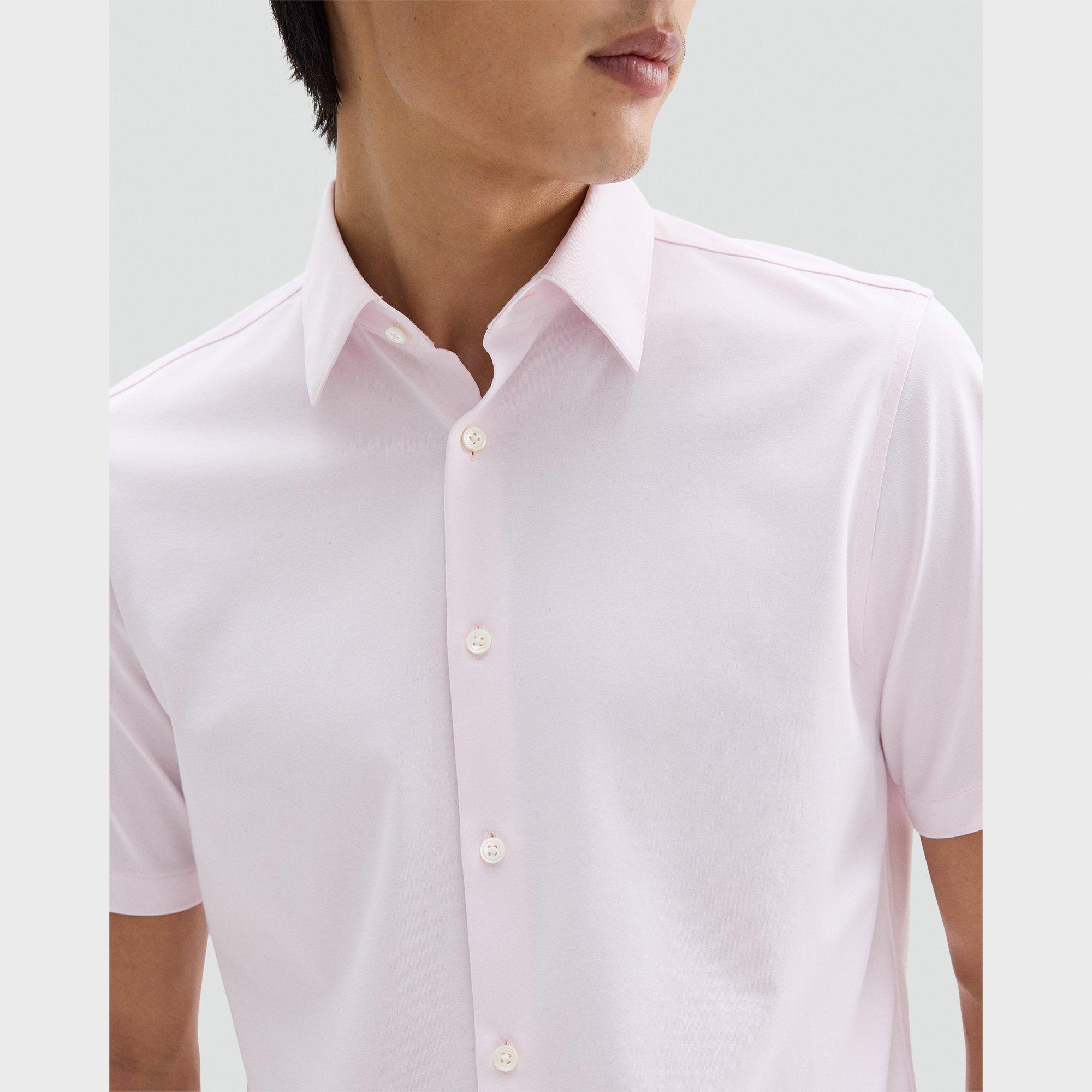 Irving Short-Sleeve Shirt in Structure Knit