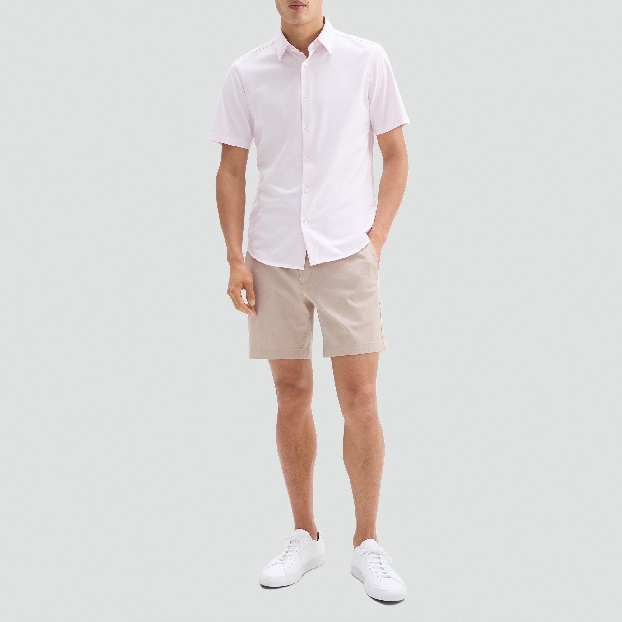 Irving Short-Sleeve Shirt in Structure Knit