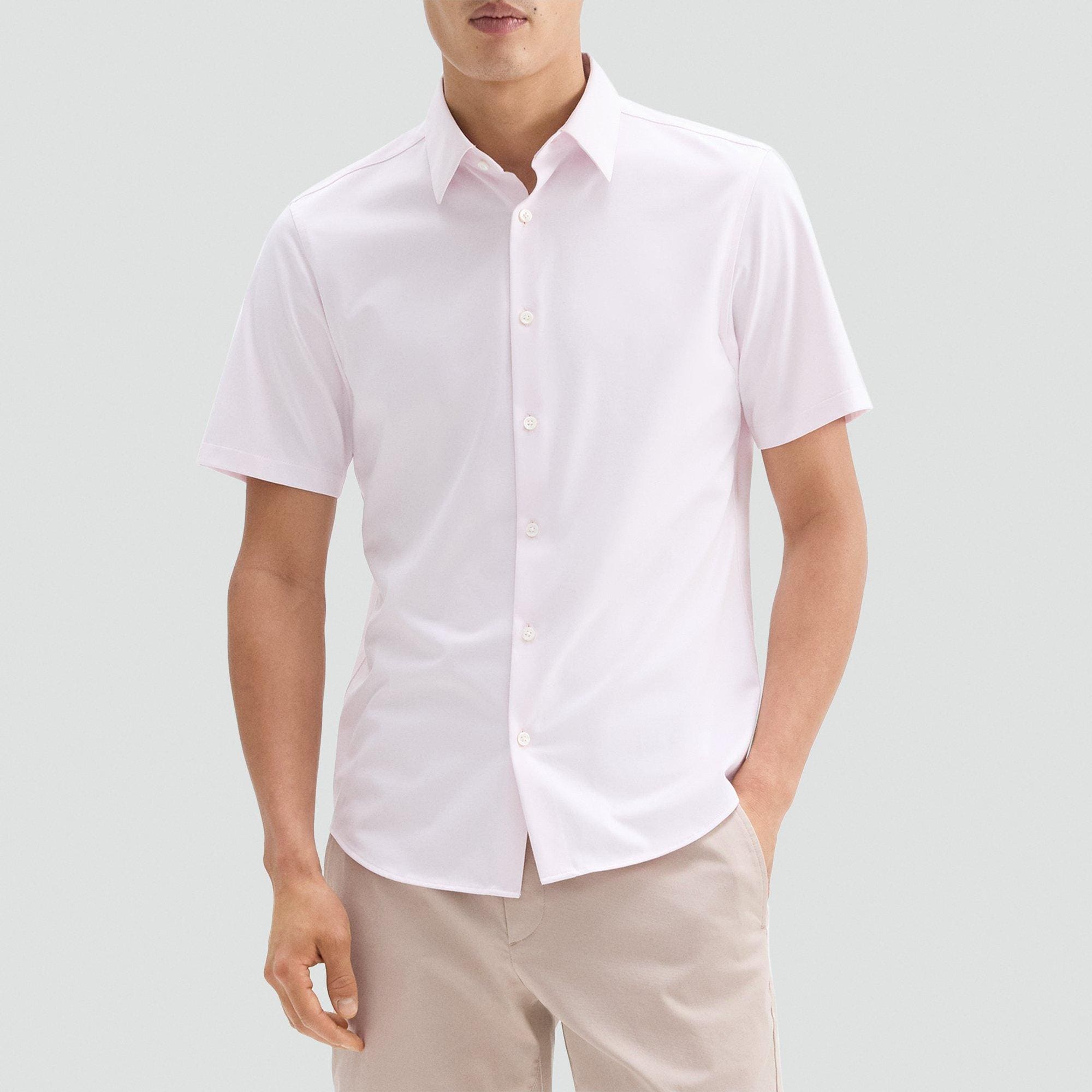 Irving Short-Sleeve Shirt in Structure Knit