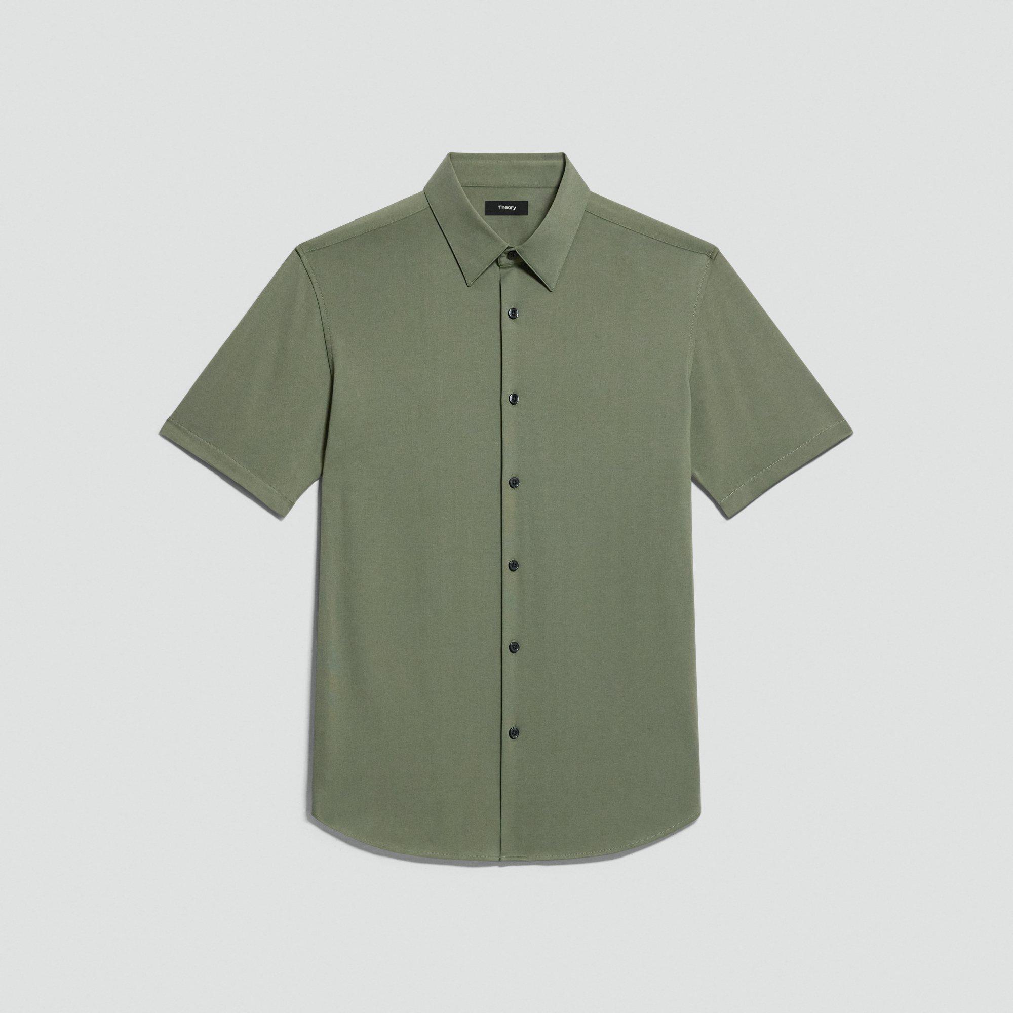 Irving Short-Sleeve Shirt in Structure Knit
