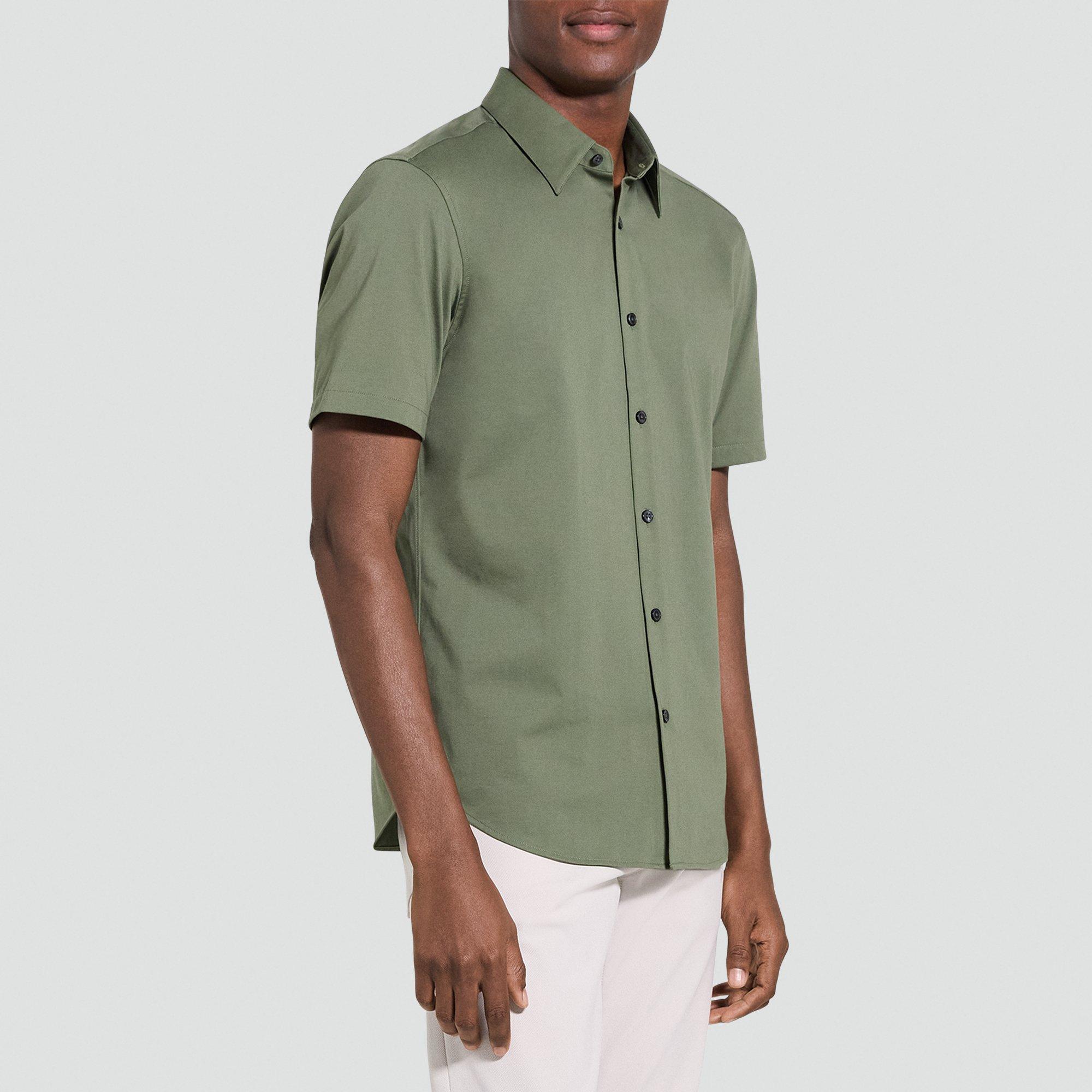 Irving Short-Sleeve Shirt in Structure Knit