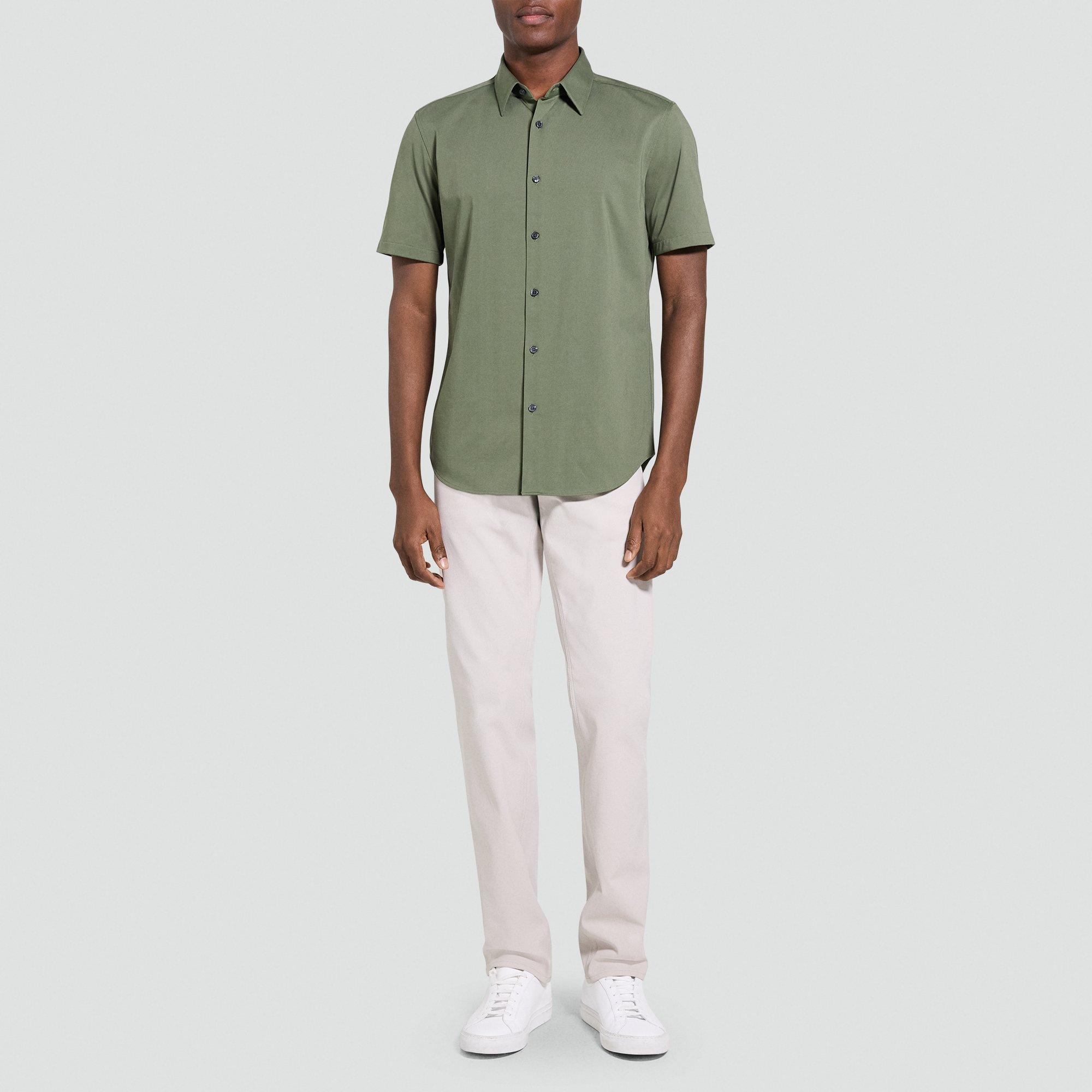 Irving Short-Sleeve Shirt in Structure Knit