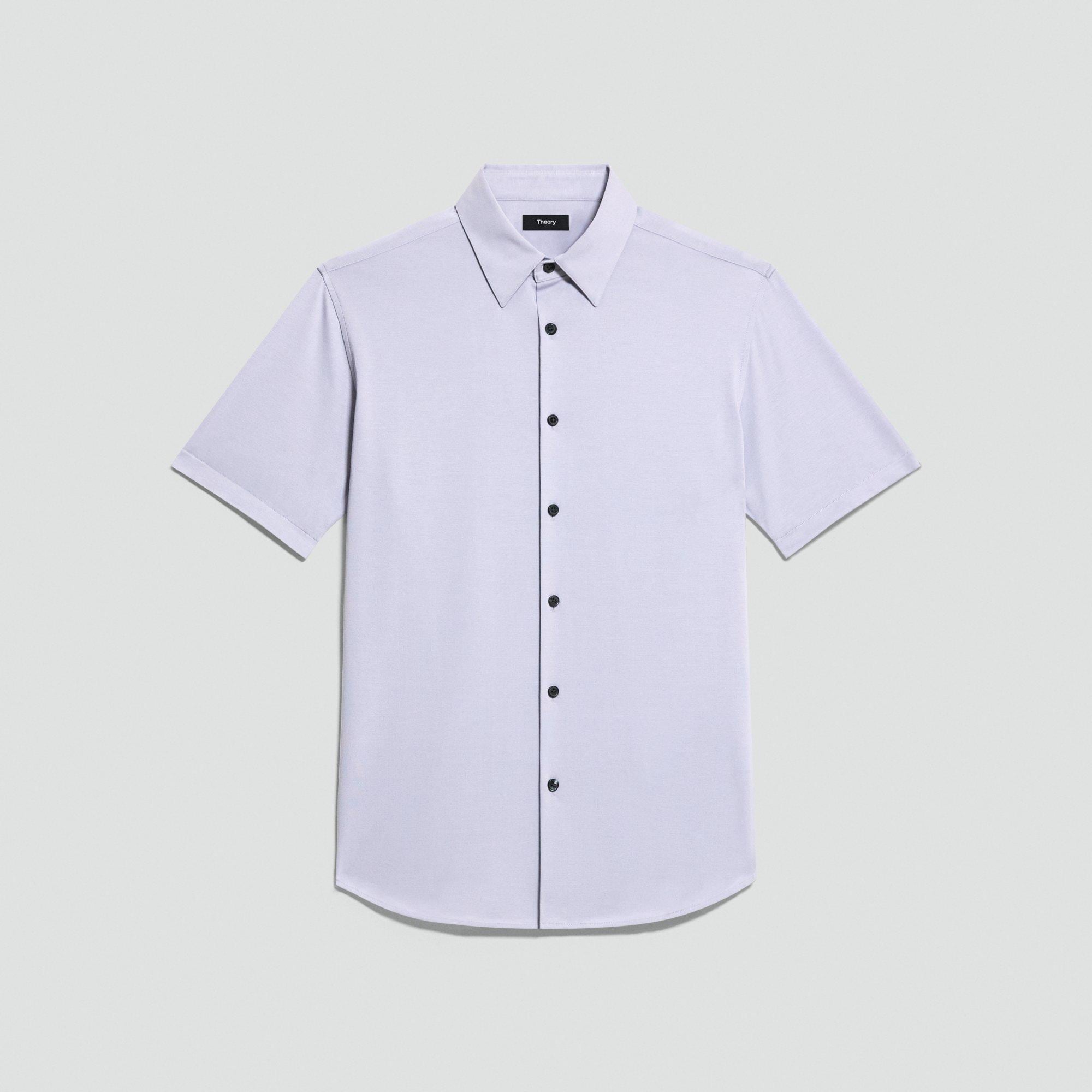 Irving Short-Sleeve Shirt in Structure Knit