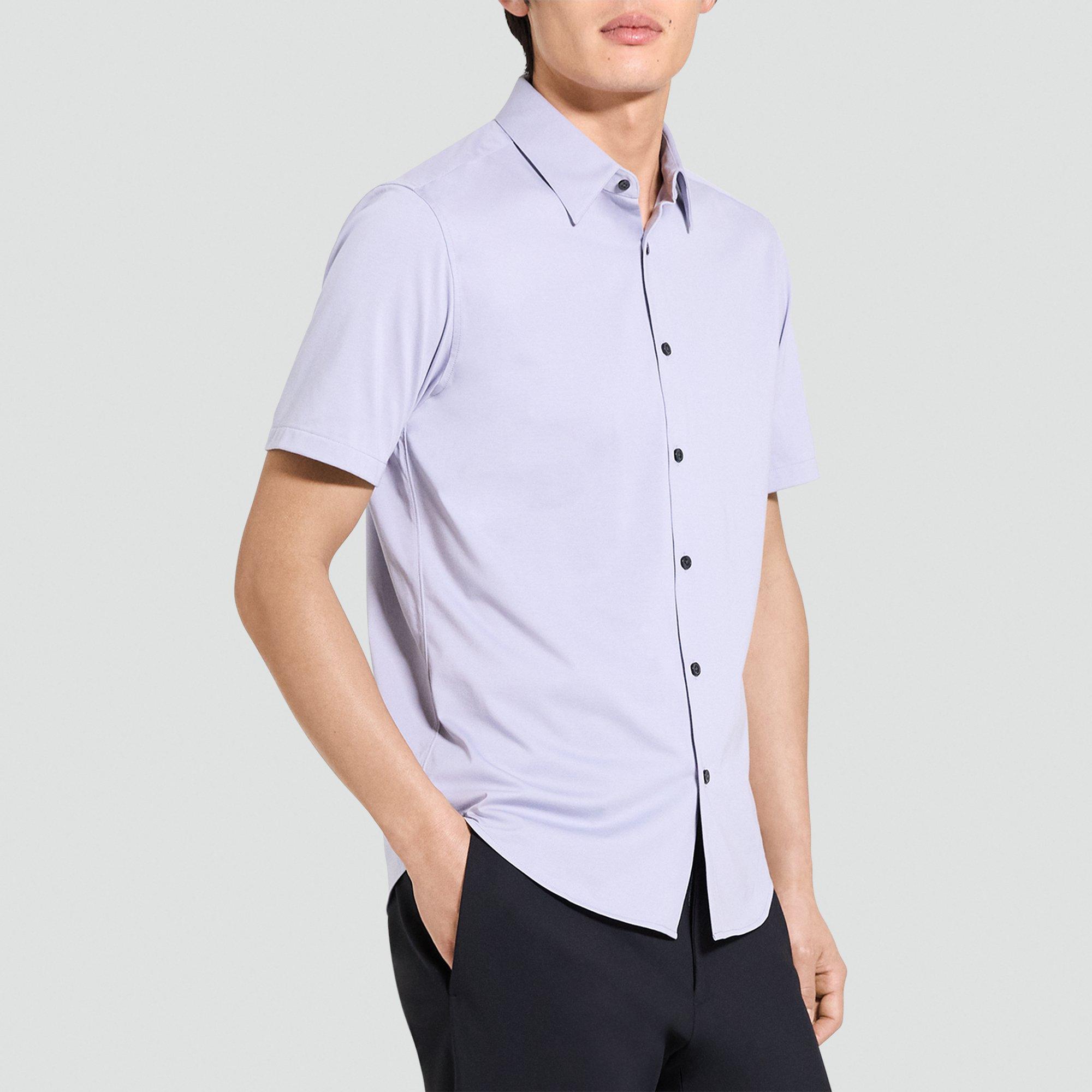 Irving Short-Sleeve Shirt in Structure Knit