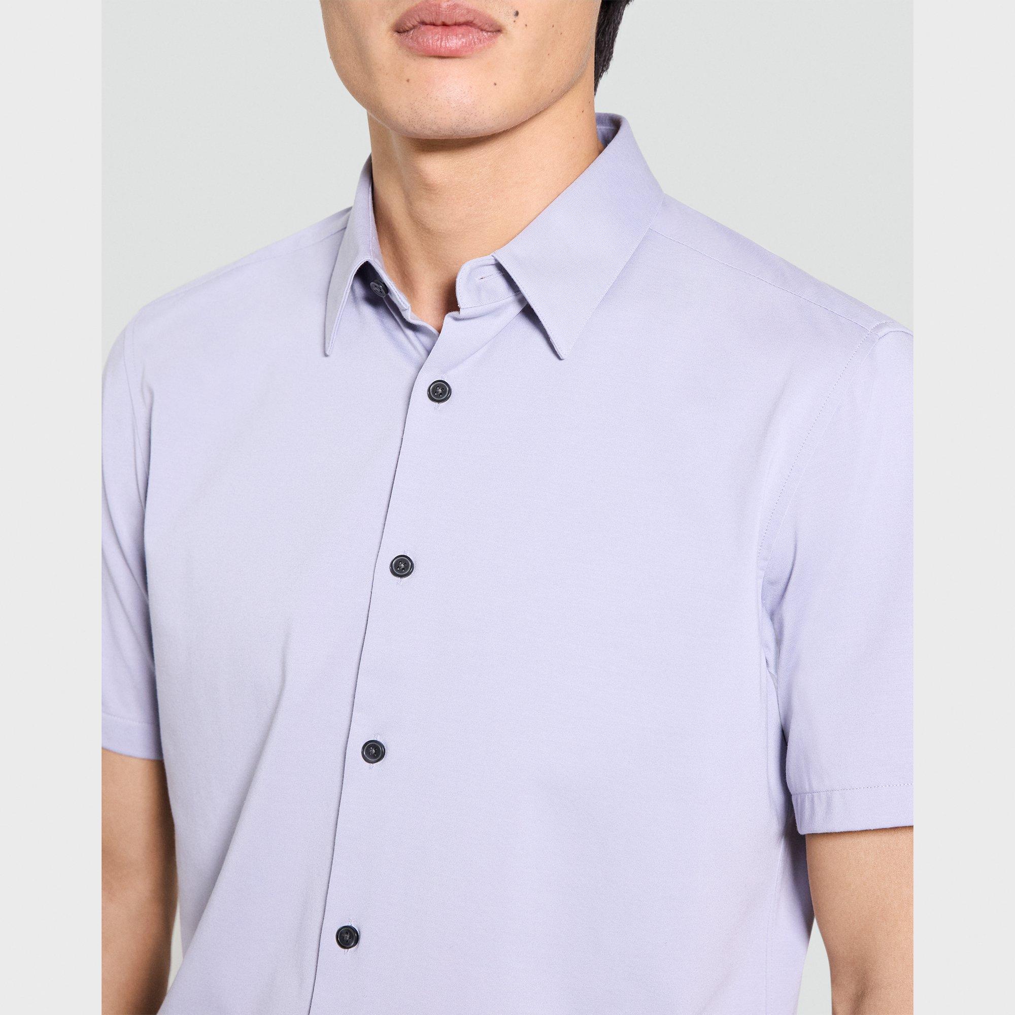 Irving Short-Sleeve Shirt in Structure Knit