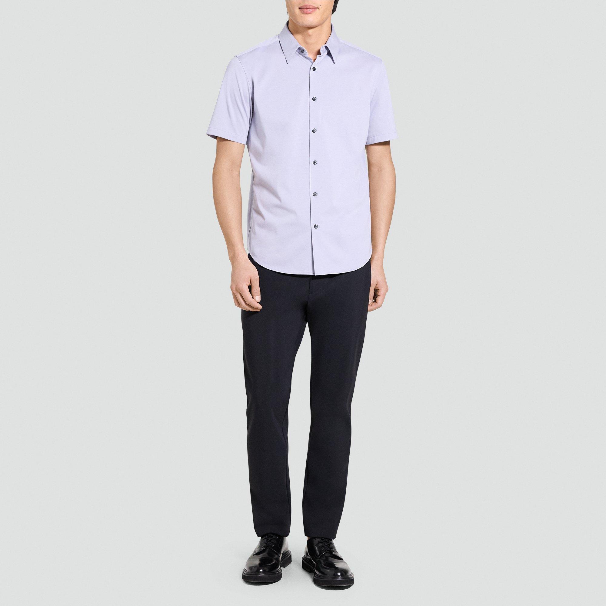 Irving Short-Sleeve Shirt in Structure Knit