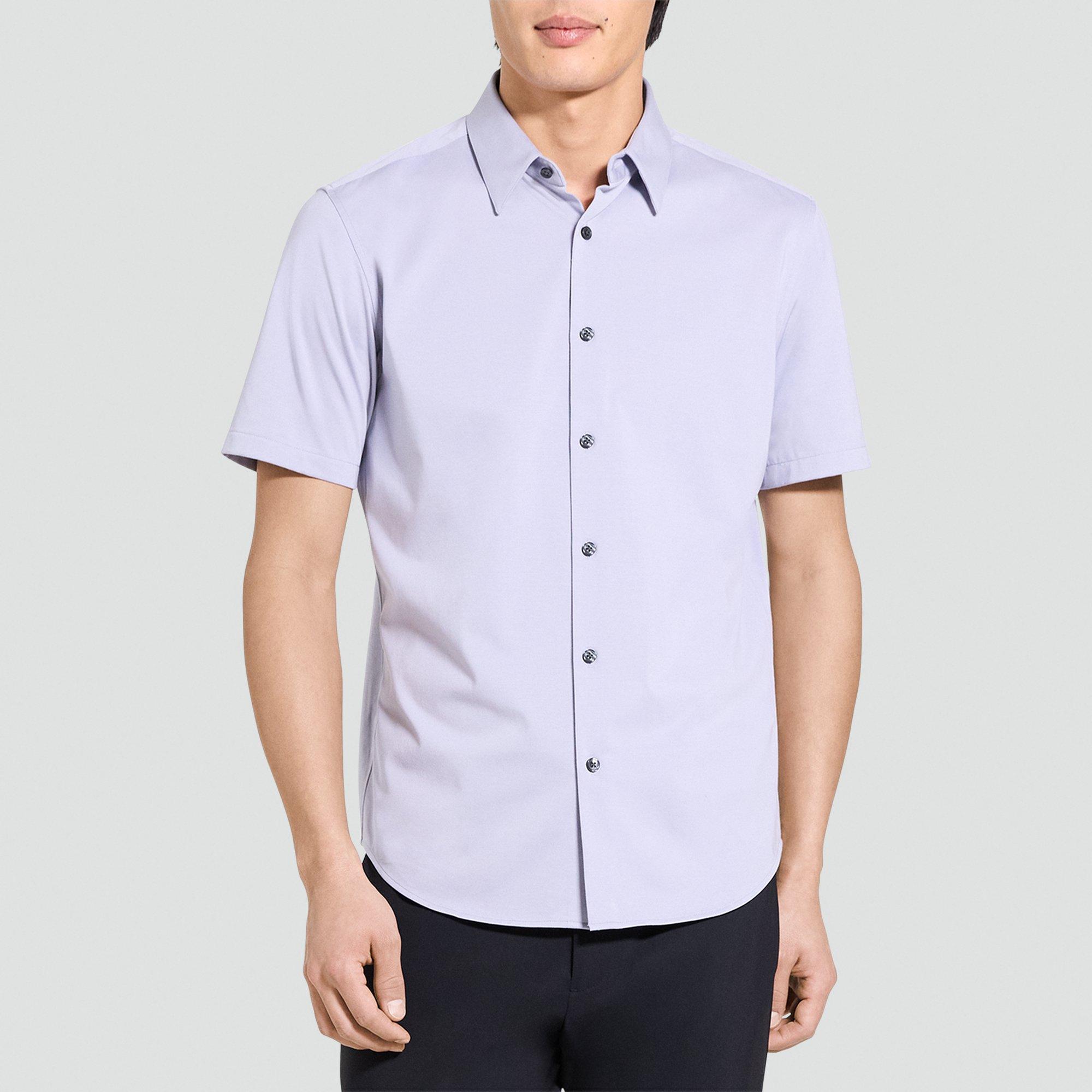 Irving Short-Sleeve Shirt in Structure Knit