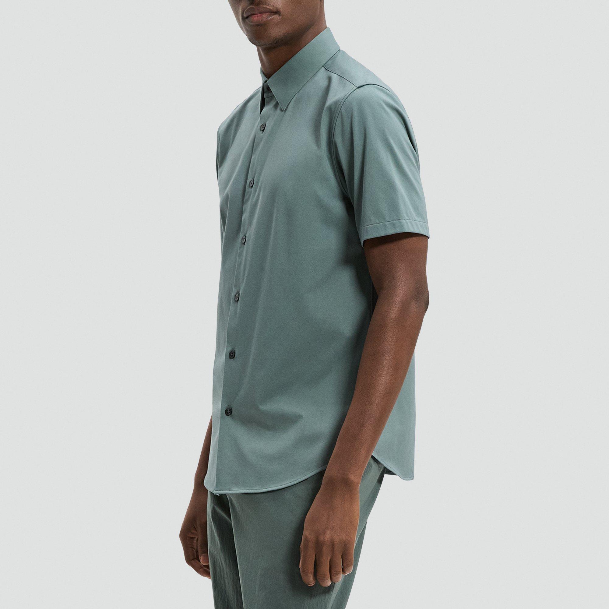 Irving Short-Sleeve Shirt in Structure Knit
