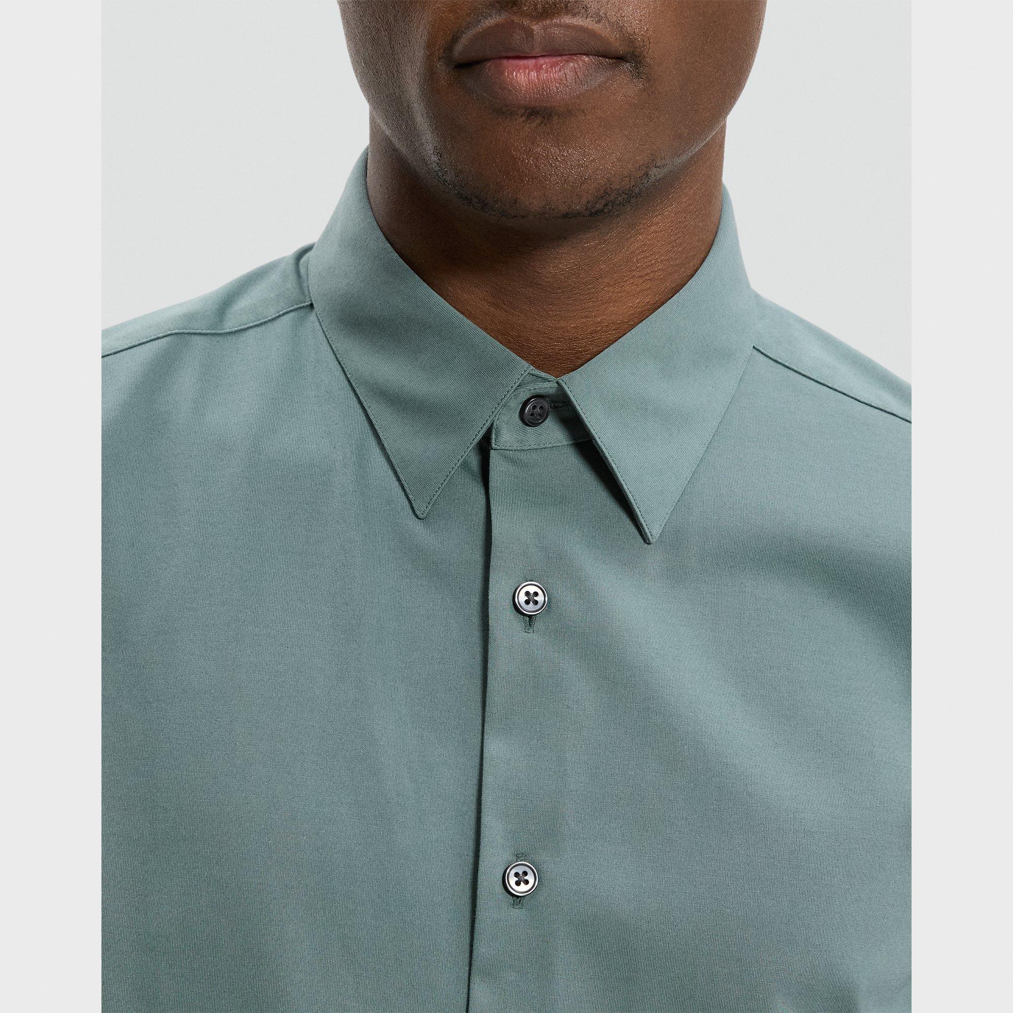 Irving Short-Sleeve Shirt in Structure Knit
