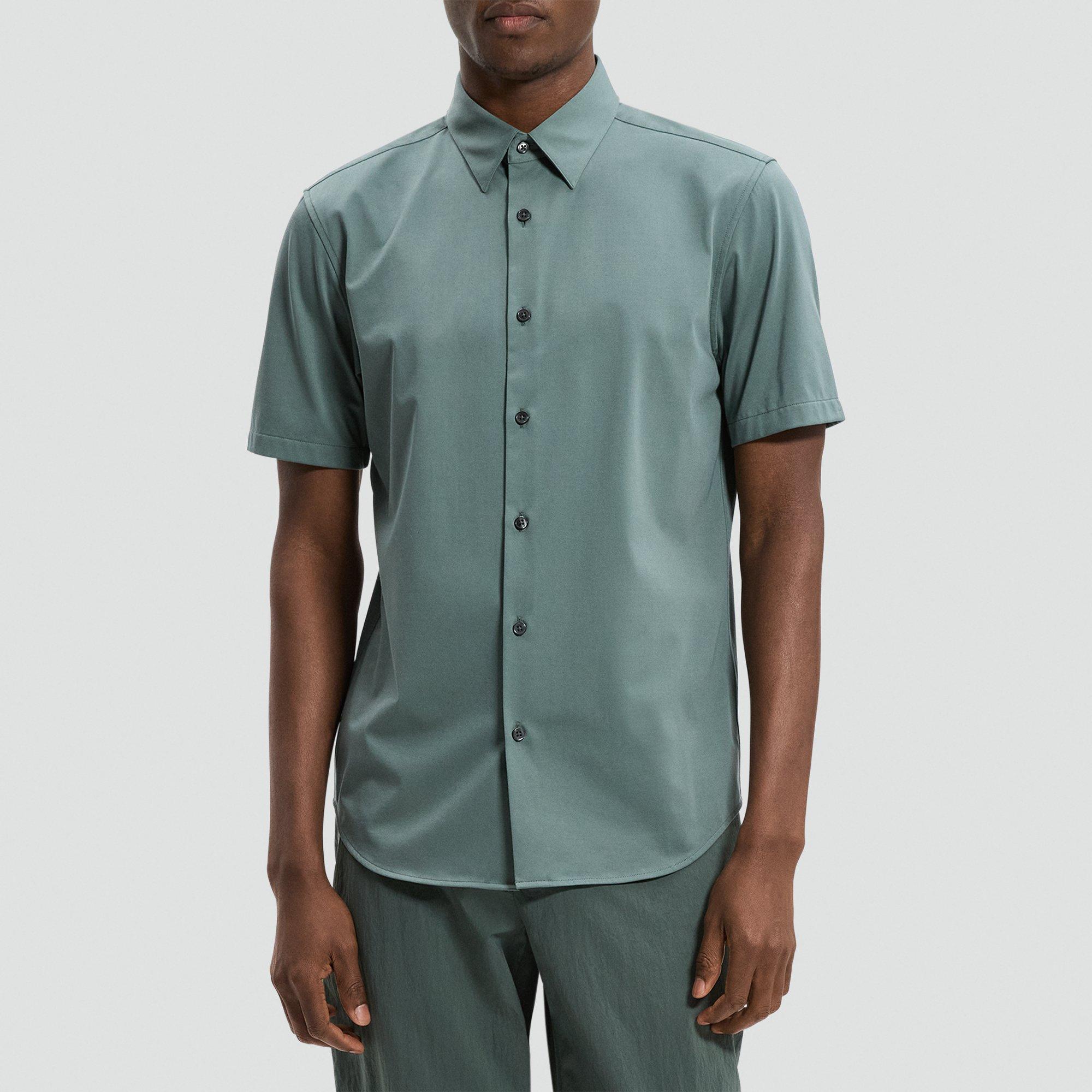 Irving Short-Sleeve Shirt in Structure Knit